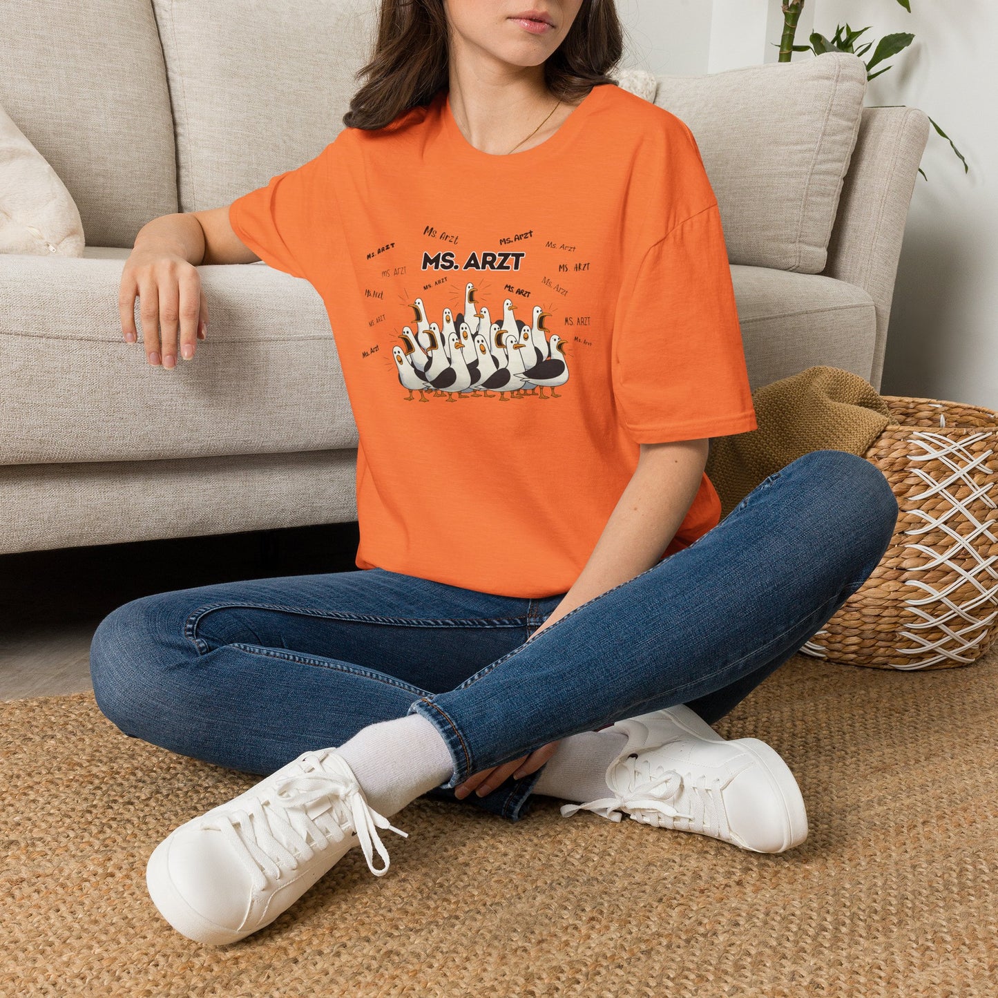 Ms. Arzt- Seagull Crew Graphic T-Shirt — Personalized