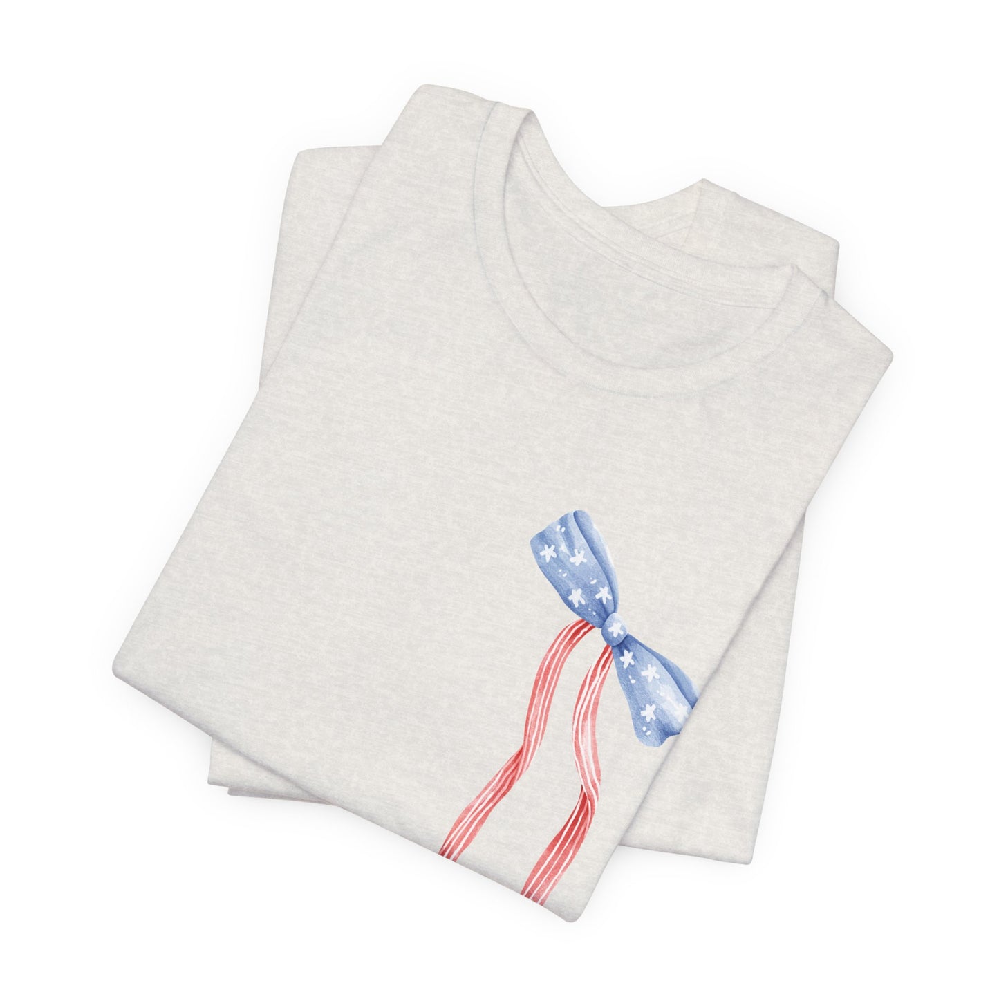Land of the Free Tee with Bow | Perfect for all of America's Holidays
