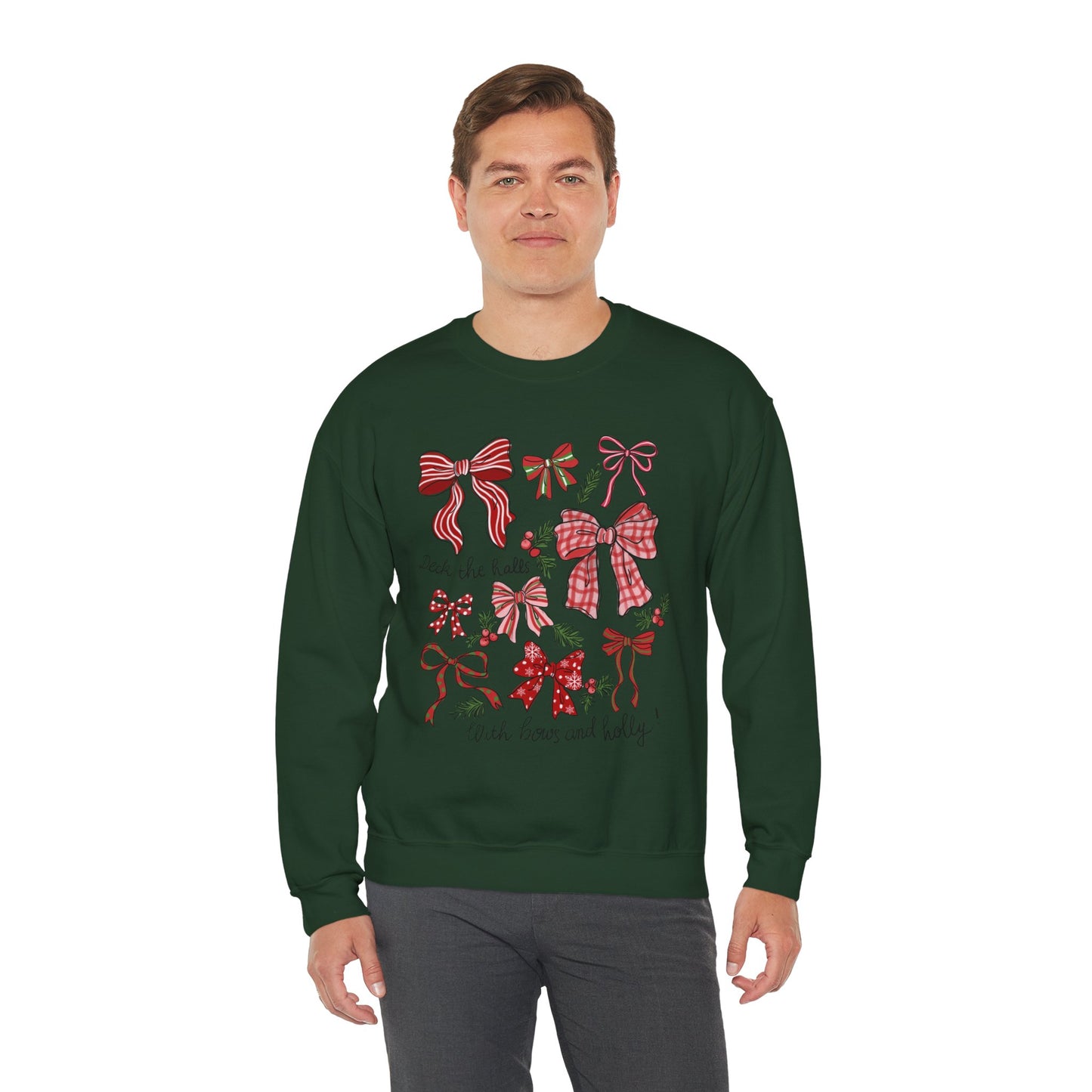 Holly Jolly Bows Christmas Crewneck