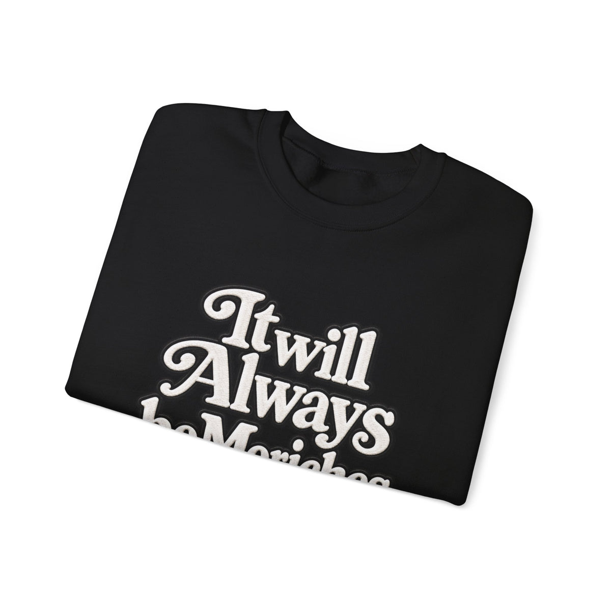 "Moriches or Nowhere" w/ apple- LARGE FRONT Crewneck Sweatshirt