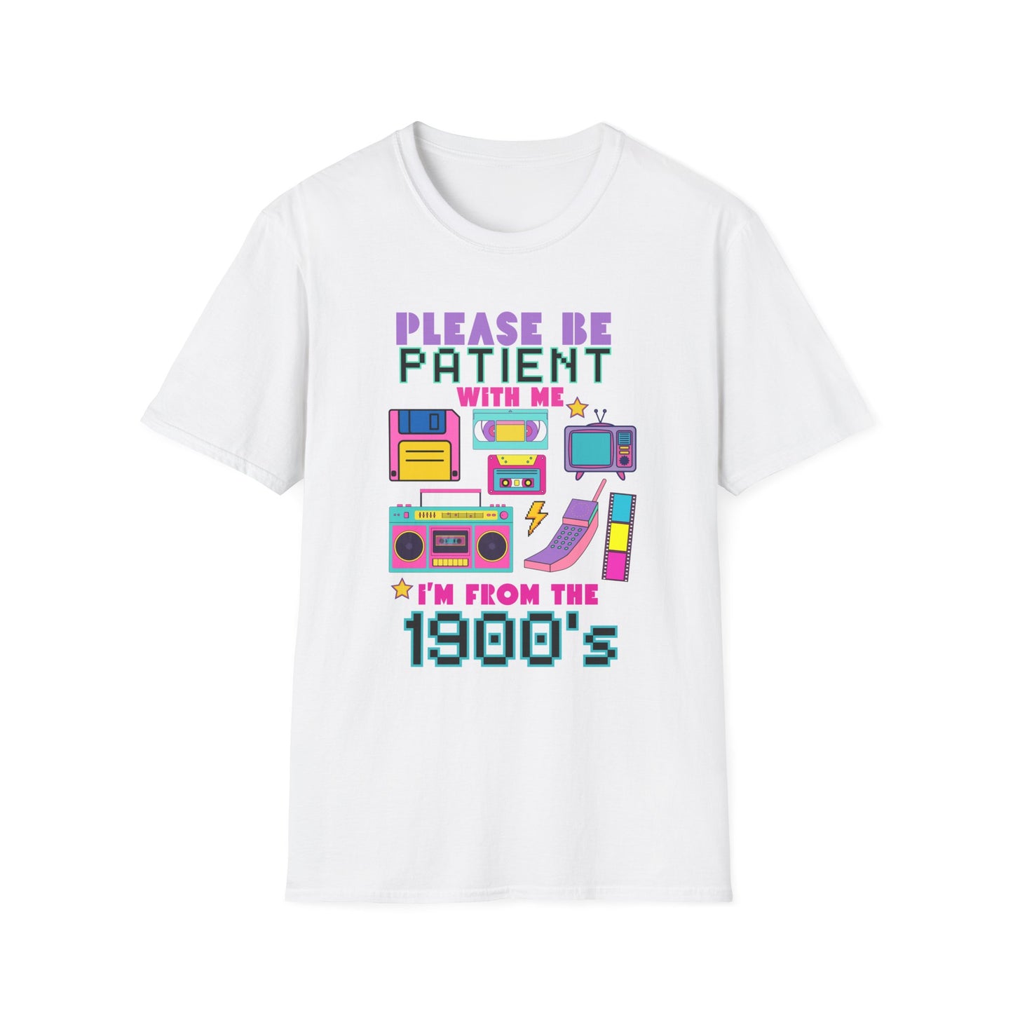 Retro 90's T-Shirt - Please Be Patient, Teacher Vintage- Unisex Graphic Tee