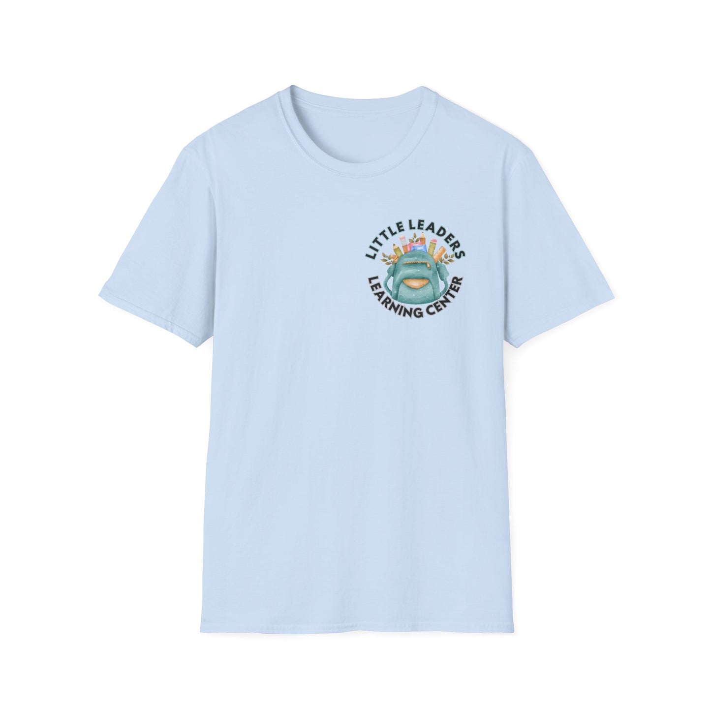 Little Leaders Teacher w/ Backpack Design Unisex Softstyle T-Shirt