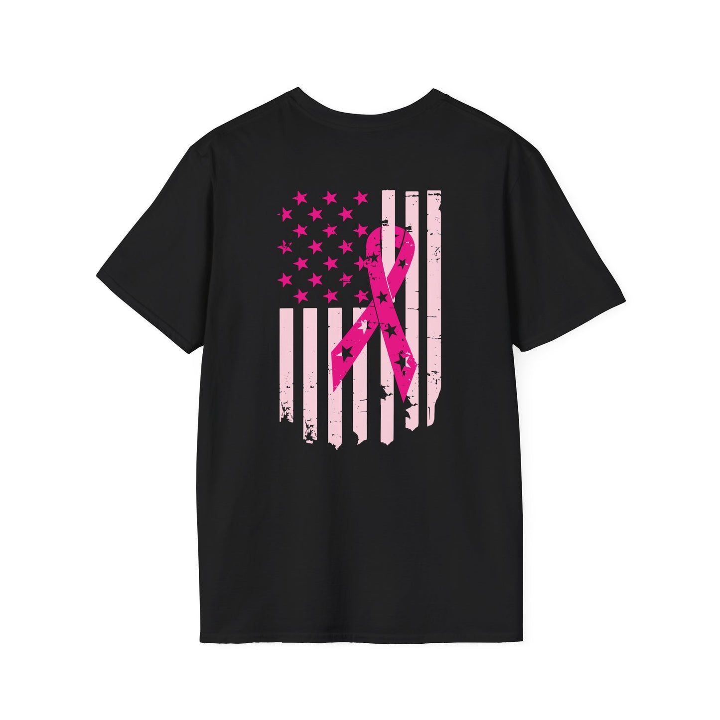 Breast Cancer Flag Awareness Tee, Unisex Softstyle T-Shirt