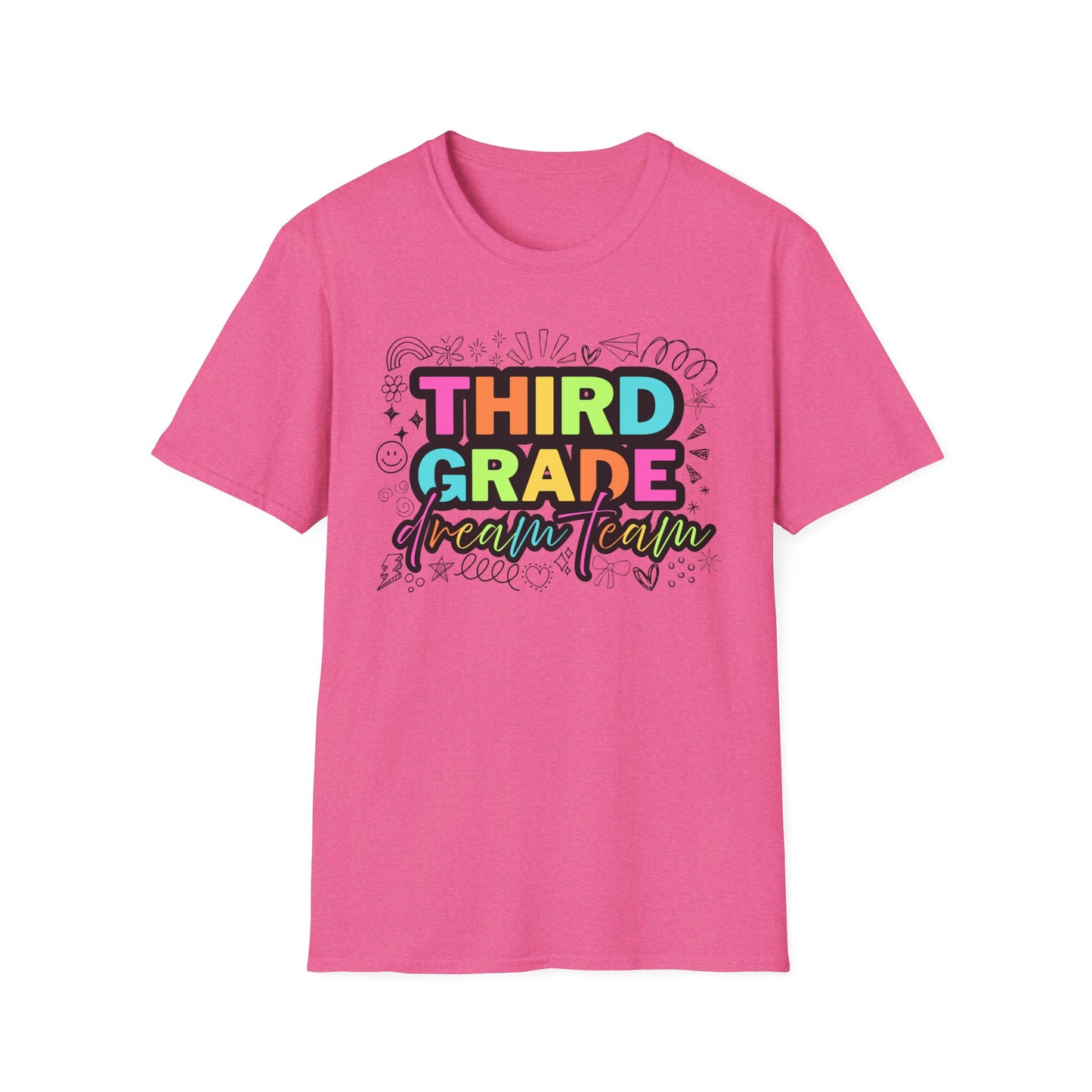 Dream Team- 3rd Grade- Unisex Softstyle T-Shirt- Teacher Life