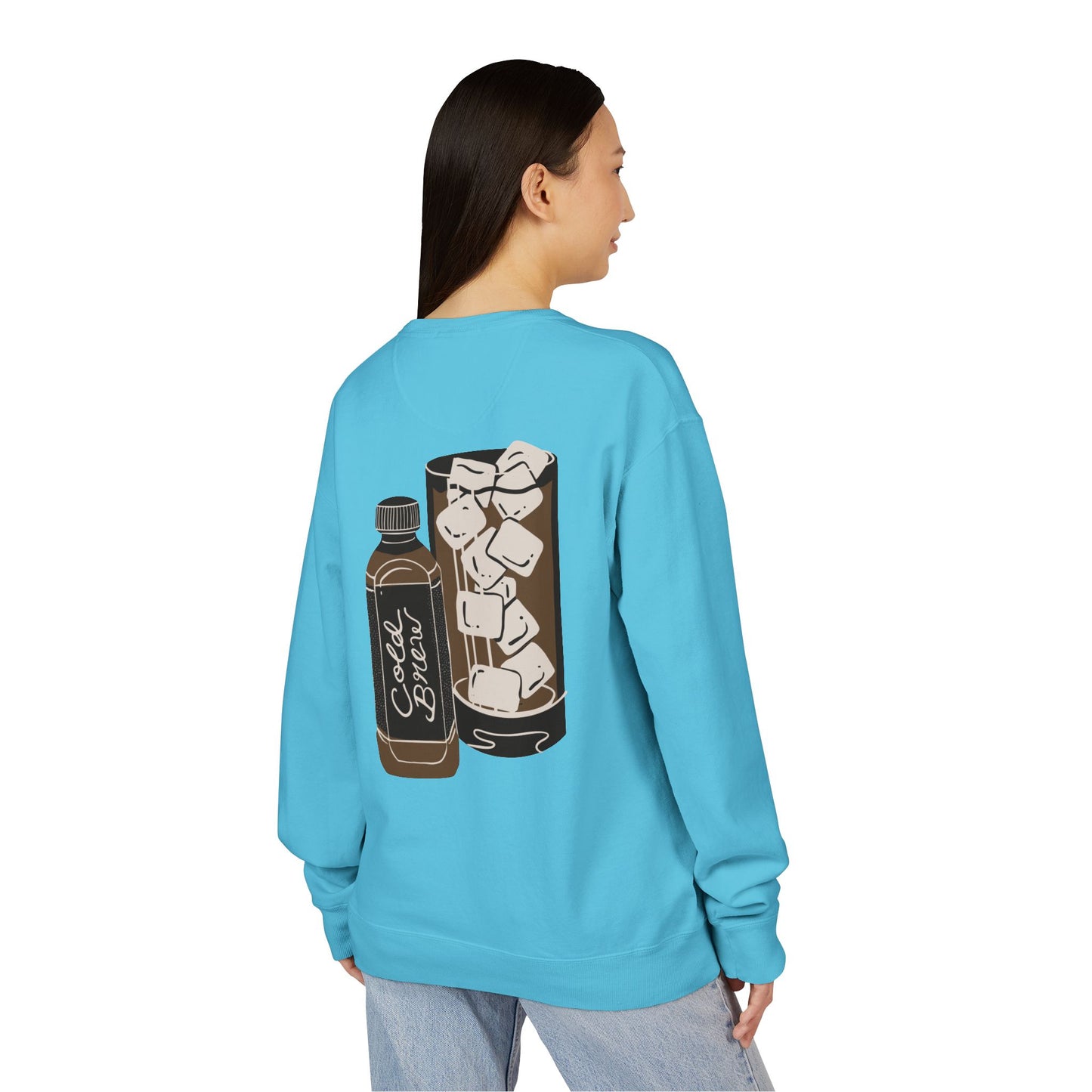 Cold Brew Crew Garment Dyed Sweatshirt, Coffee Lovers Apparel