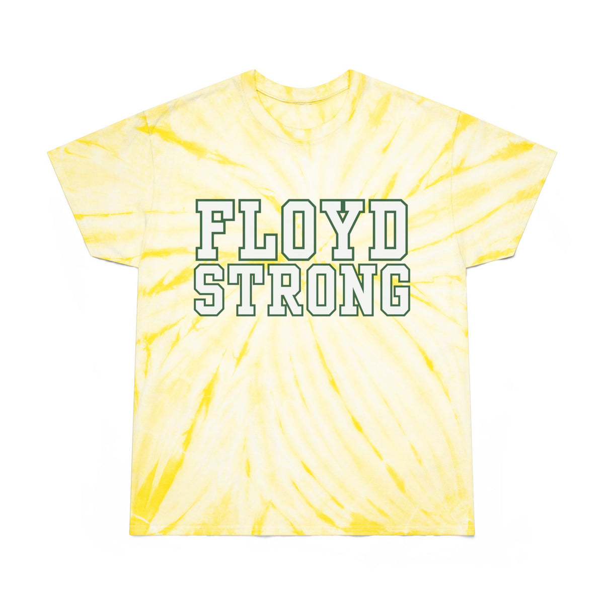 Floyd Strong Tie-Dye Tee - Bright Yellow Cyclone T-Shirt for Positive Vibes