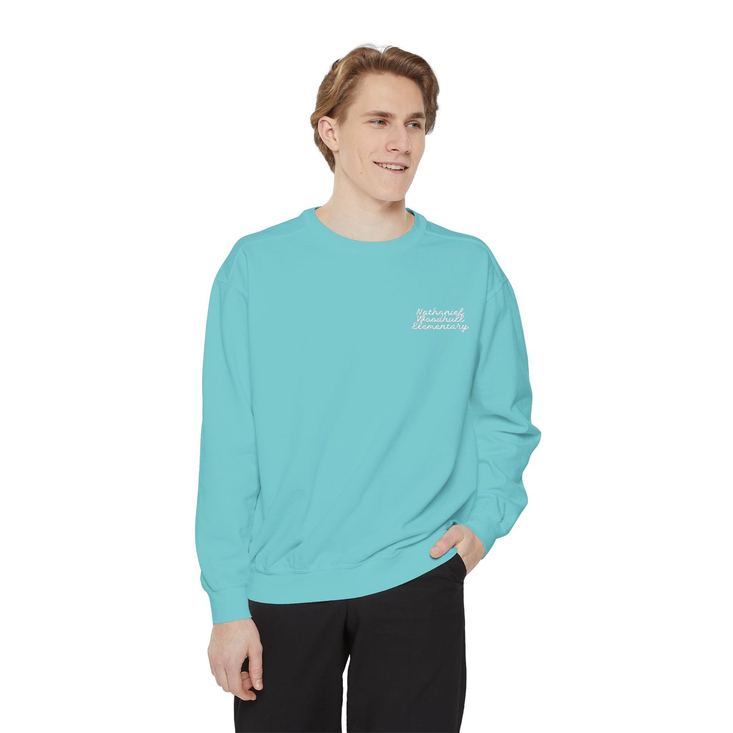 Woodhull- Embroidered Garment-Dyed Unisex Sweatshirt