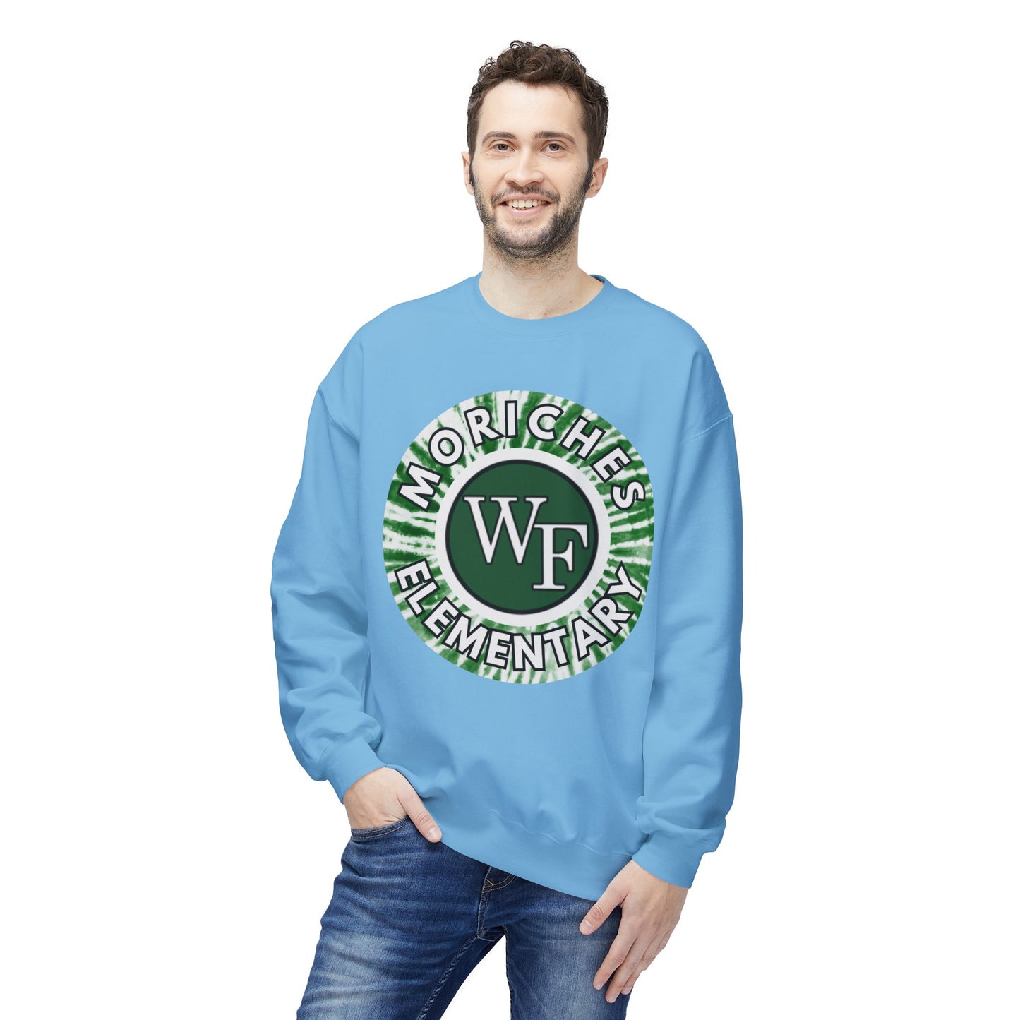 Moriches Tie Dye Logo-  Fleece Crewneck Sweatshirt