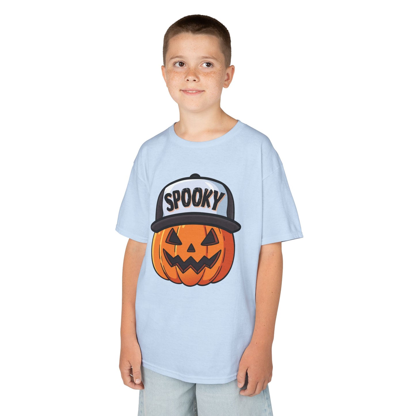 Spooky Pumpkin w/ Hat | Halloween | Kids Cotton™ Tee