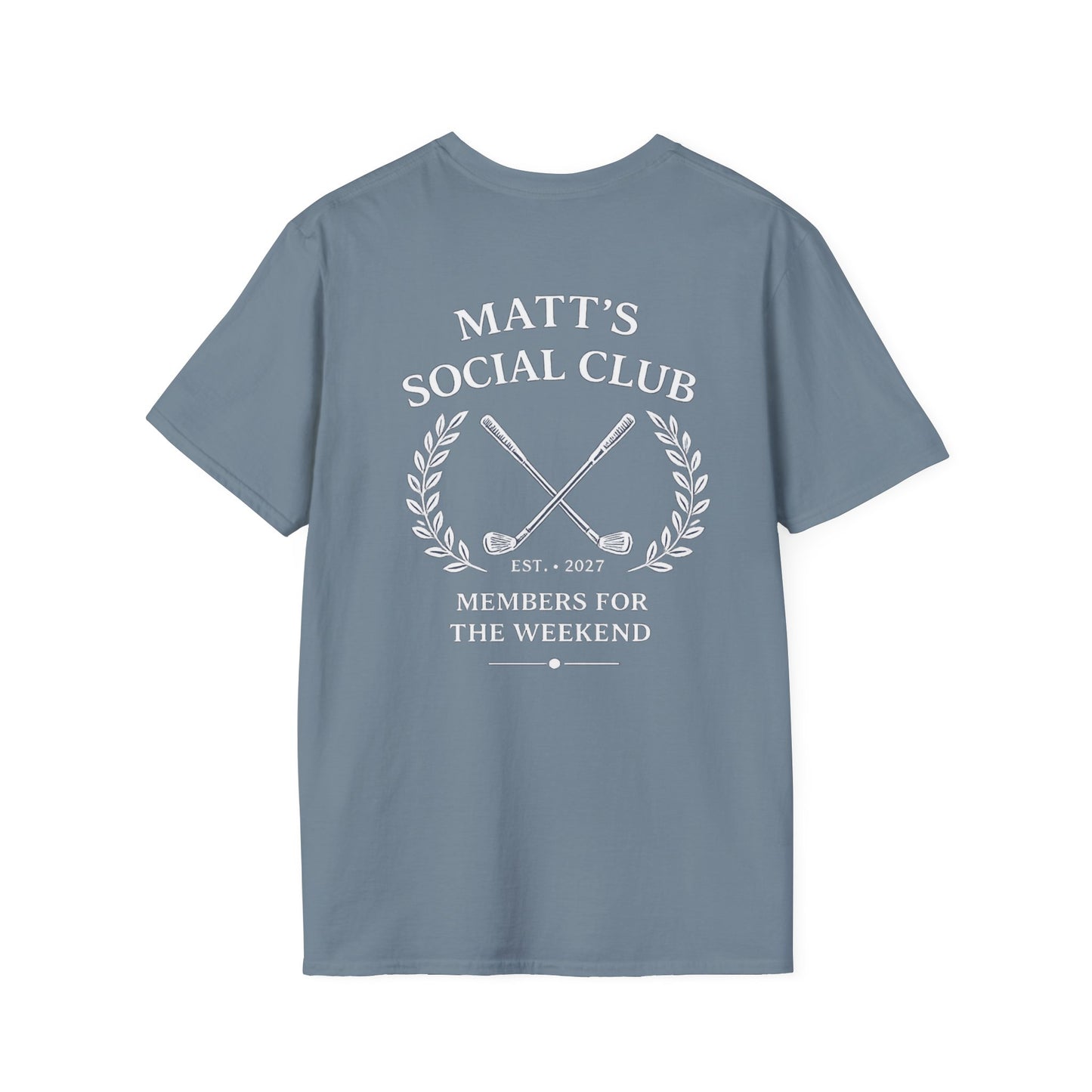 "Matt's Social Club" Soft Feel T-Shirt — Personalized
