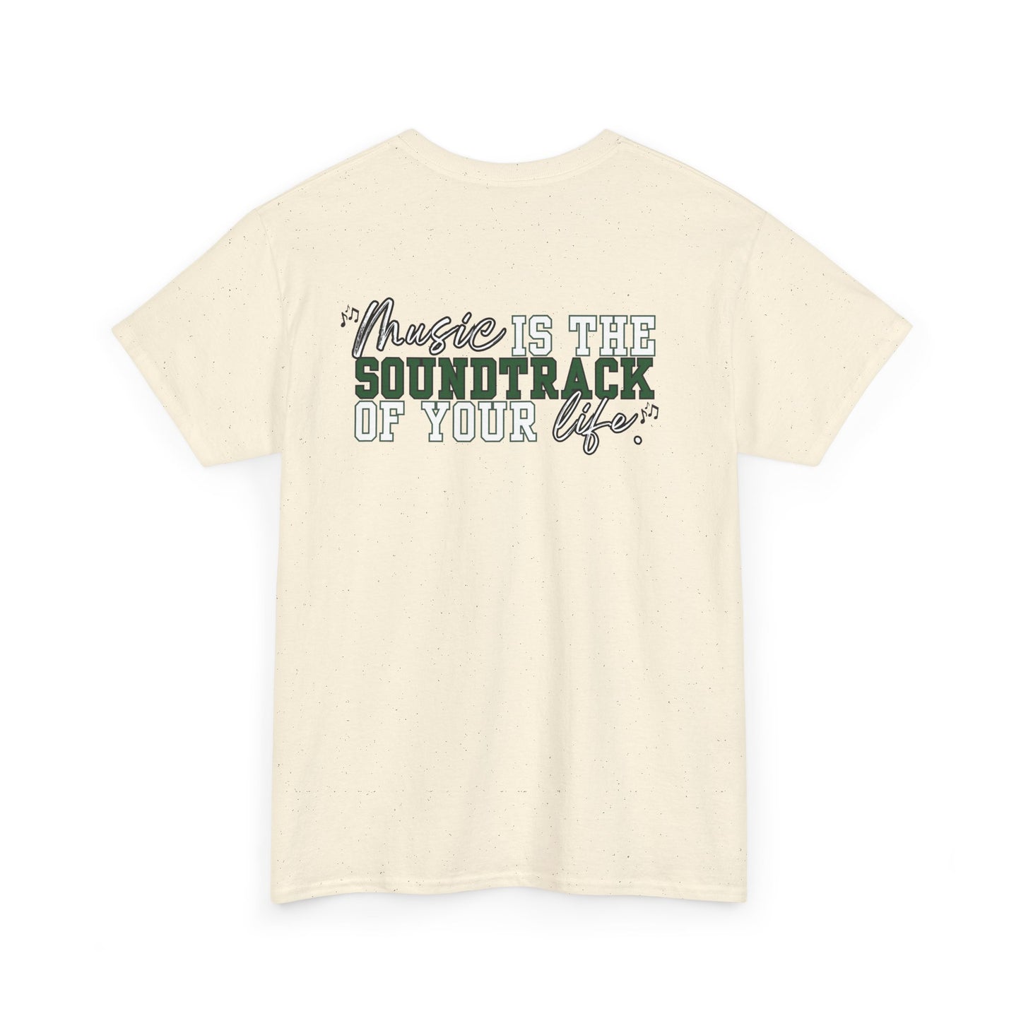Floyd Music Heavy Cotton Tee - "Music is the Soundtrack of Your Life" Unisex T-Shirt- Personalized