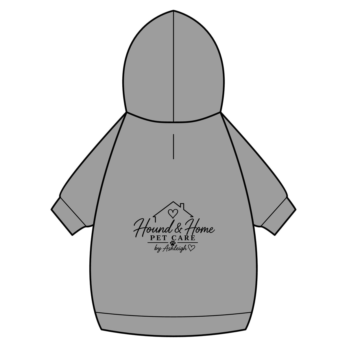 Pet Hoodie with Collar Hole — Hound & Home Logo