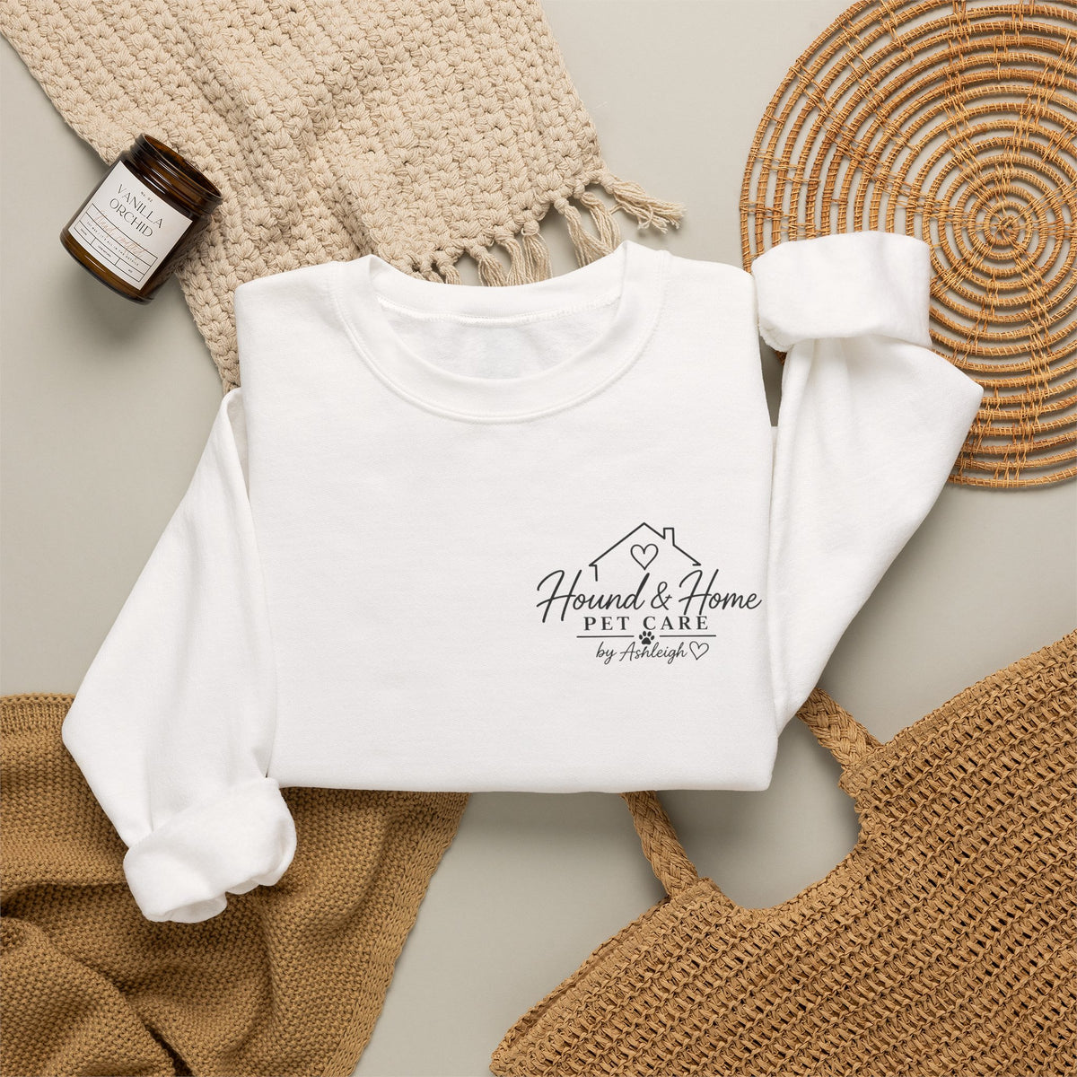 Hound + Home "Stay Pawsitive" —  Crewneck