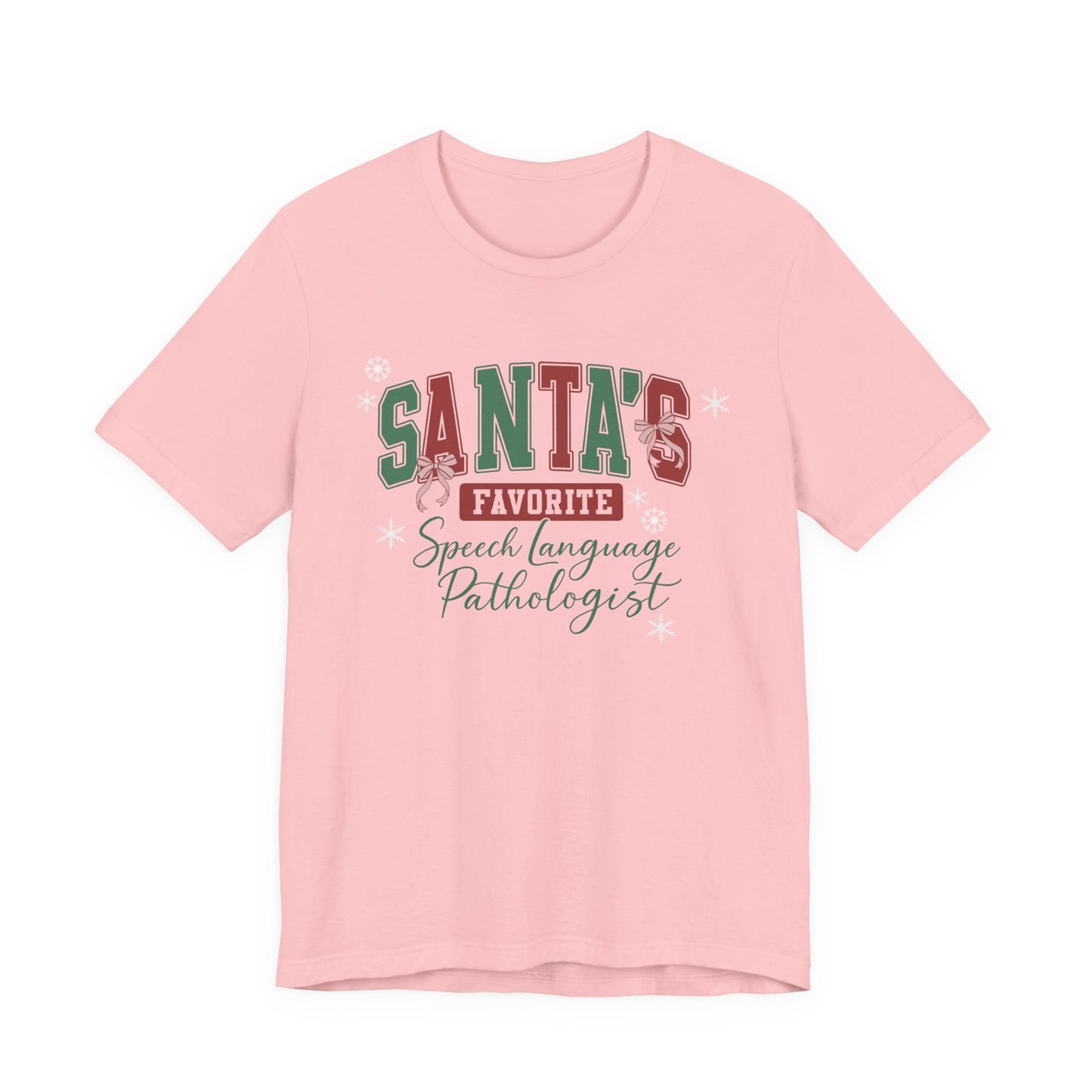 Santa's Favorite Speech Language Pathologist — Christmas Unisex T‑Shirt