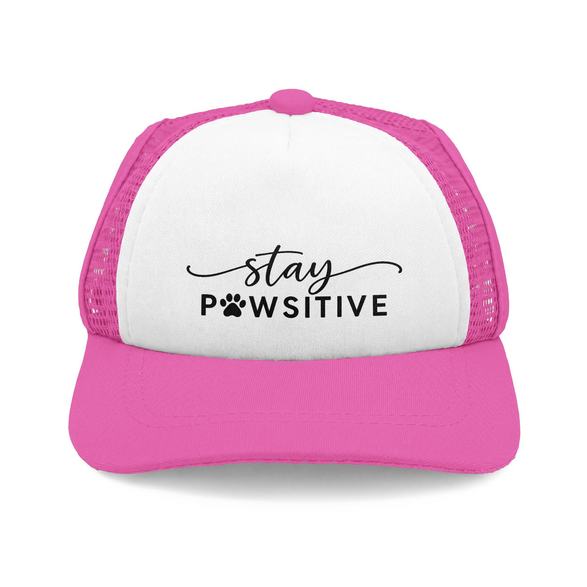 Stay Pawsitive Trucker Hat for your Furry Friend