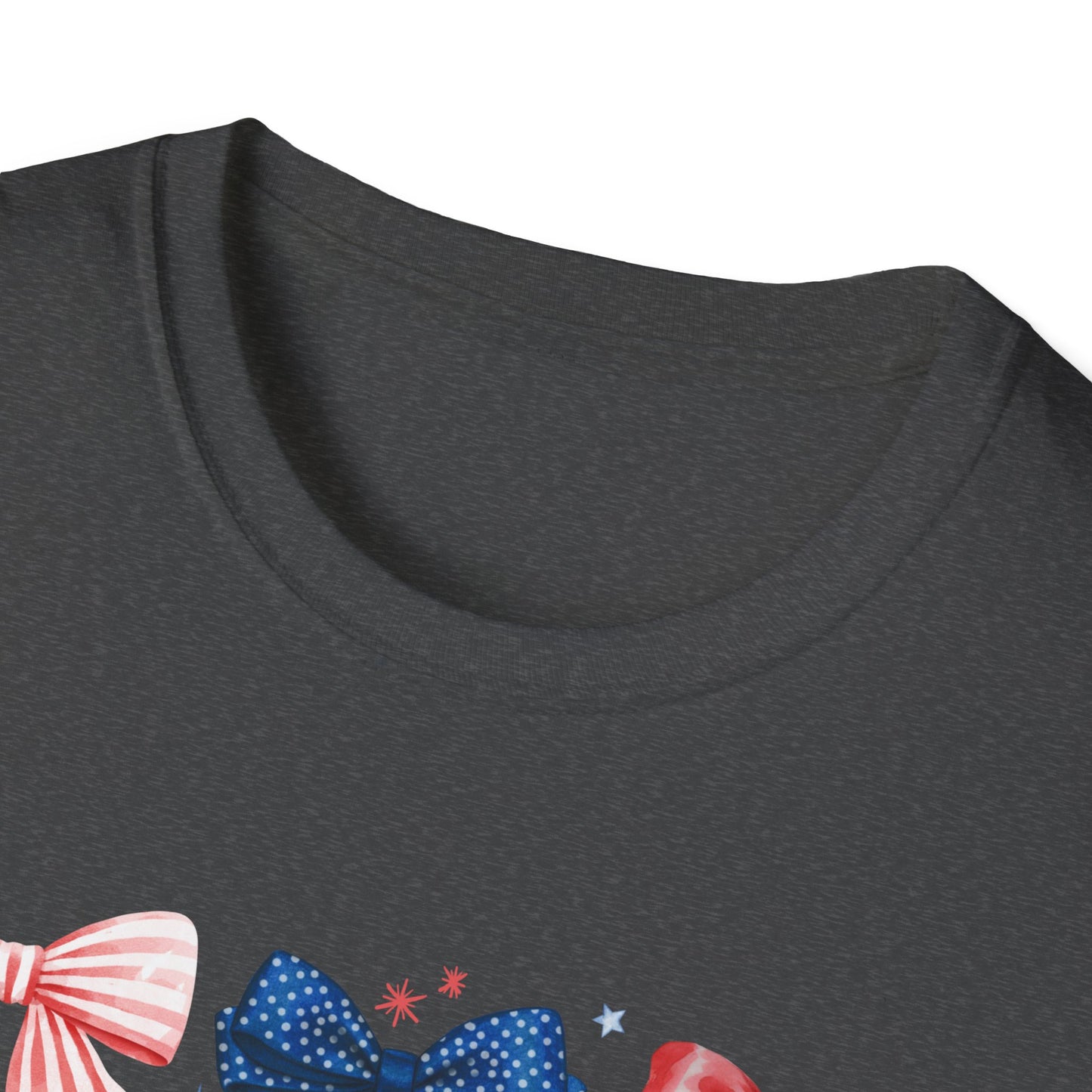 Patriotic Bow Graphic Tee for Celebrations- Holiday