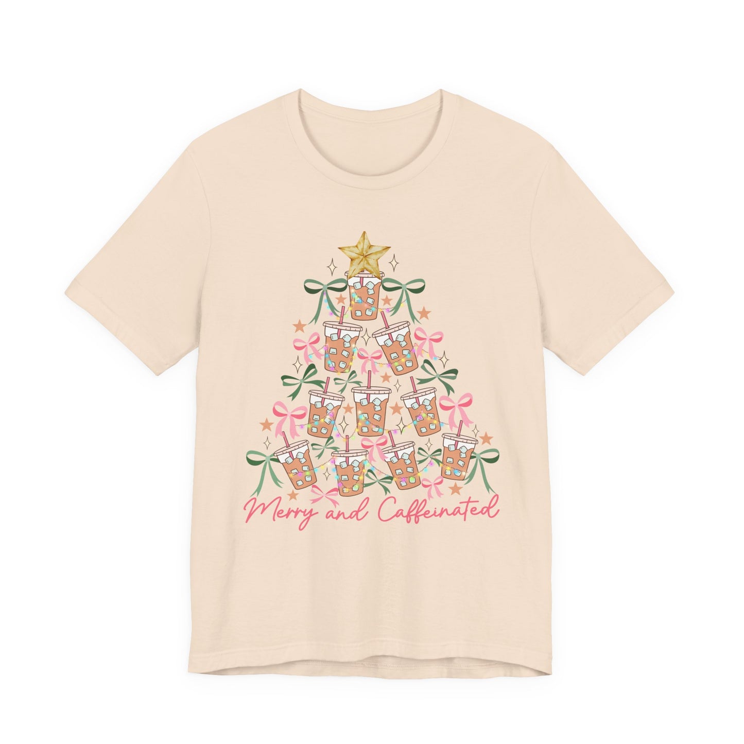 Merry and Caffeinated— Christmas Unisex T‑Shirt