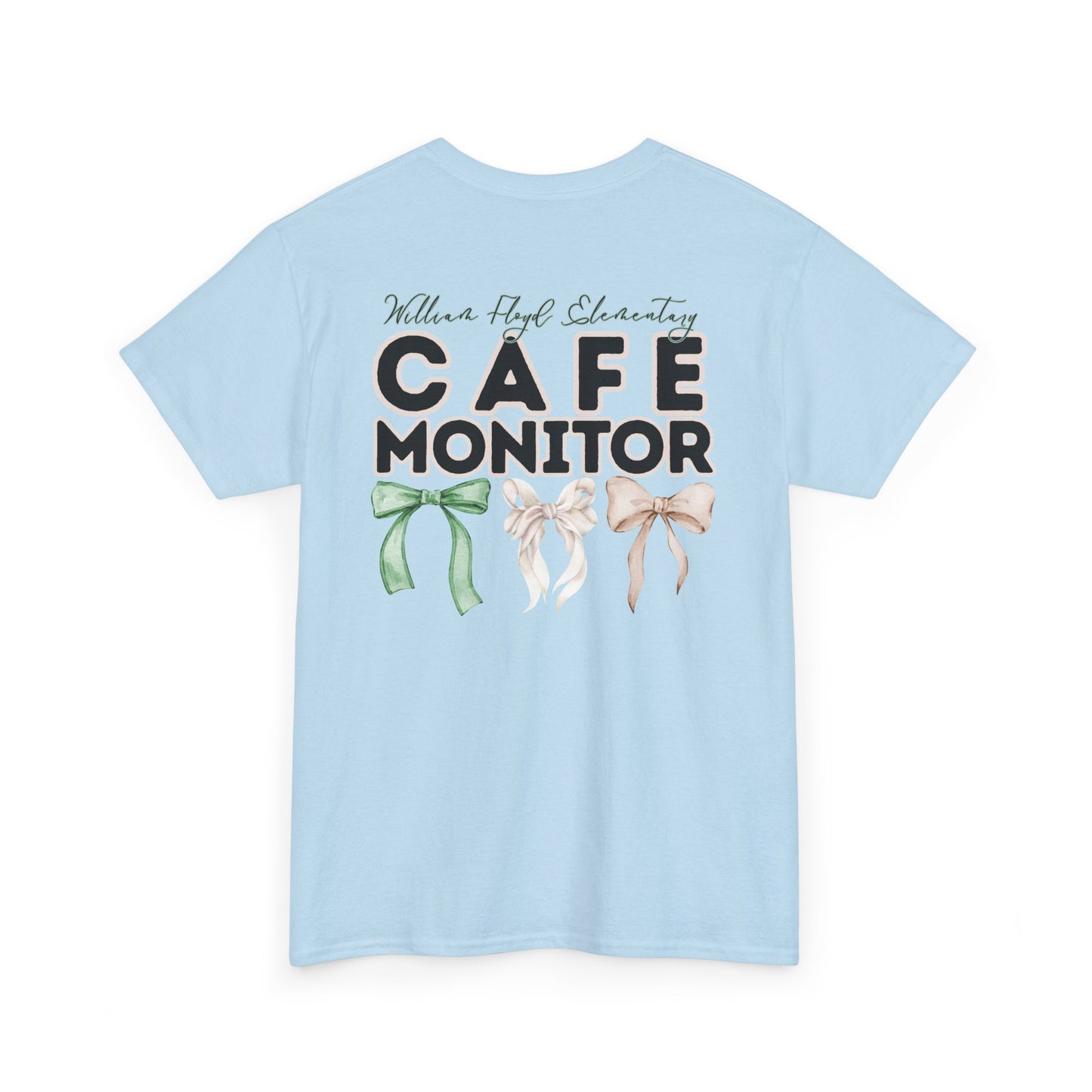 WFE Cafe Monitor and Bows- Unisex Heavy Cotton Tee with Bow Design