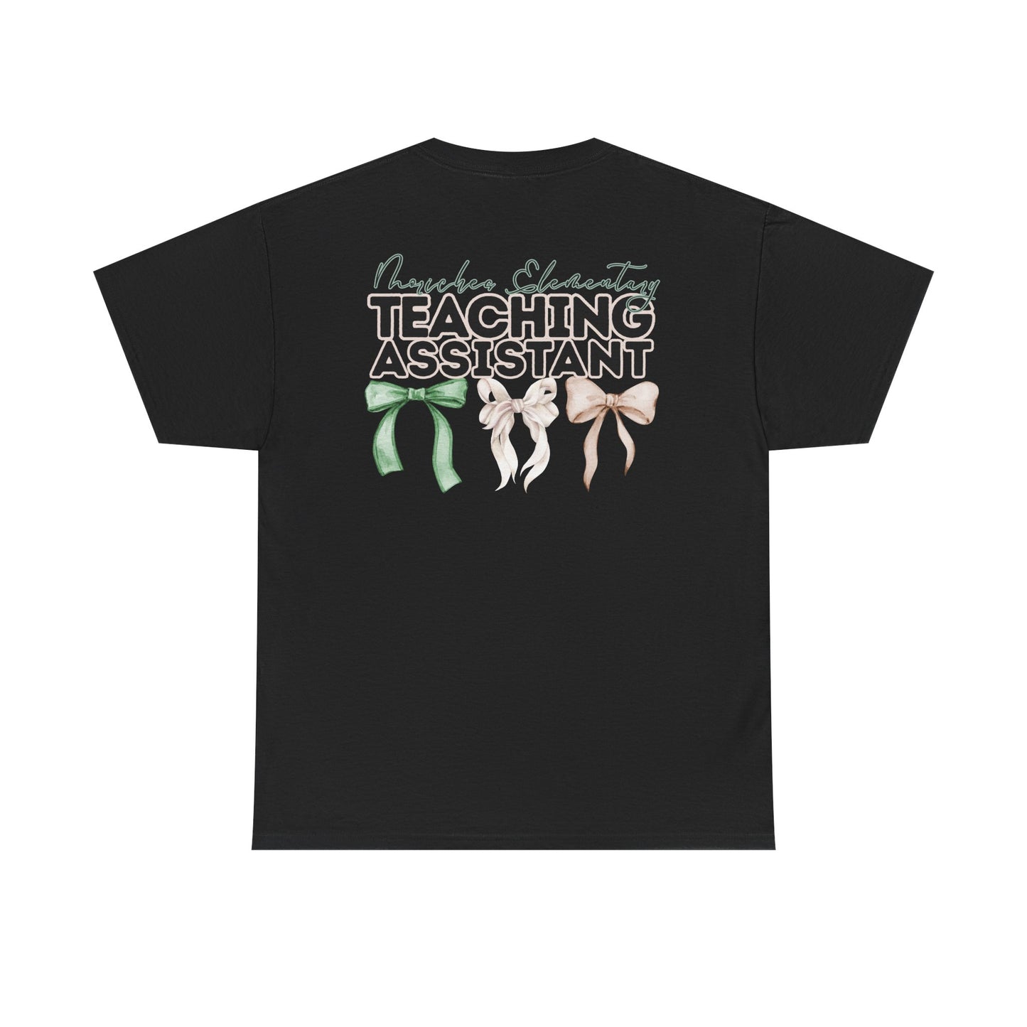 Moriches- Teaching Assistant and Bows- Unisex Heavy Cotton Tee with Bow Design