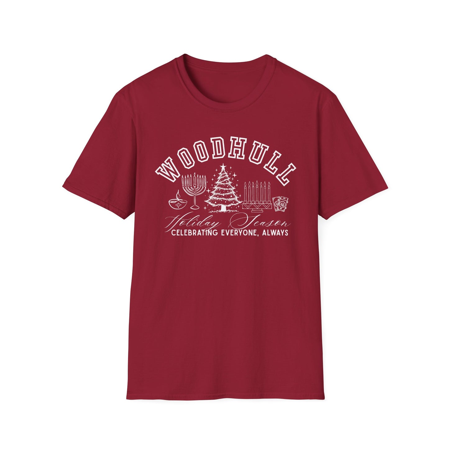 Woodhull- Celebrating Everyone, Always Holiday T-Shirt (Christmas)
