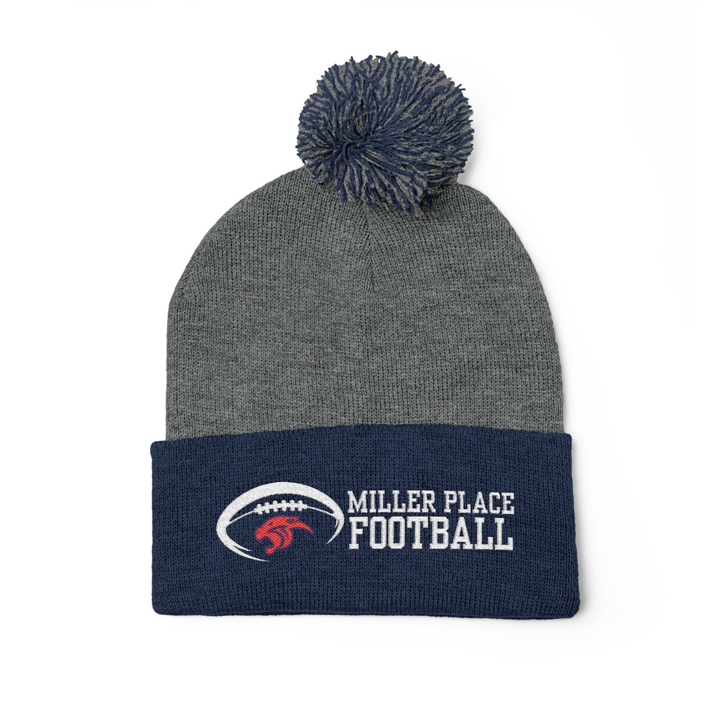 Miller Place Football Winter PomPom Hat