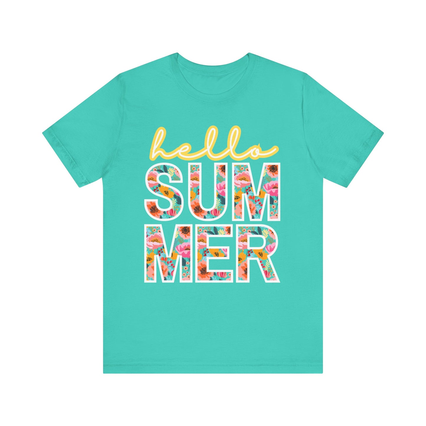 Hello Summer Tee, Summer Shirt, Unisex T-Shirt, Vacation Apparel, Gift for Beach Lovers