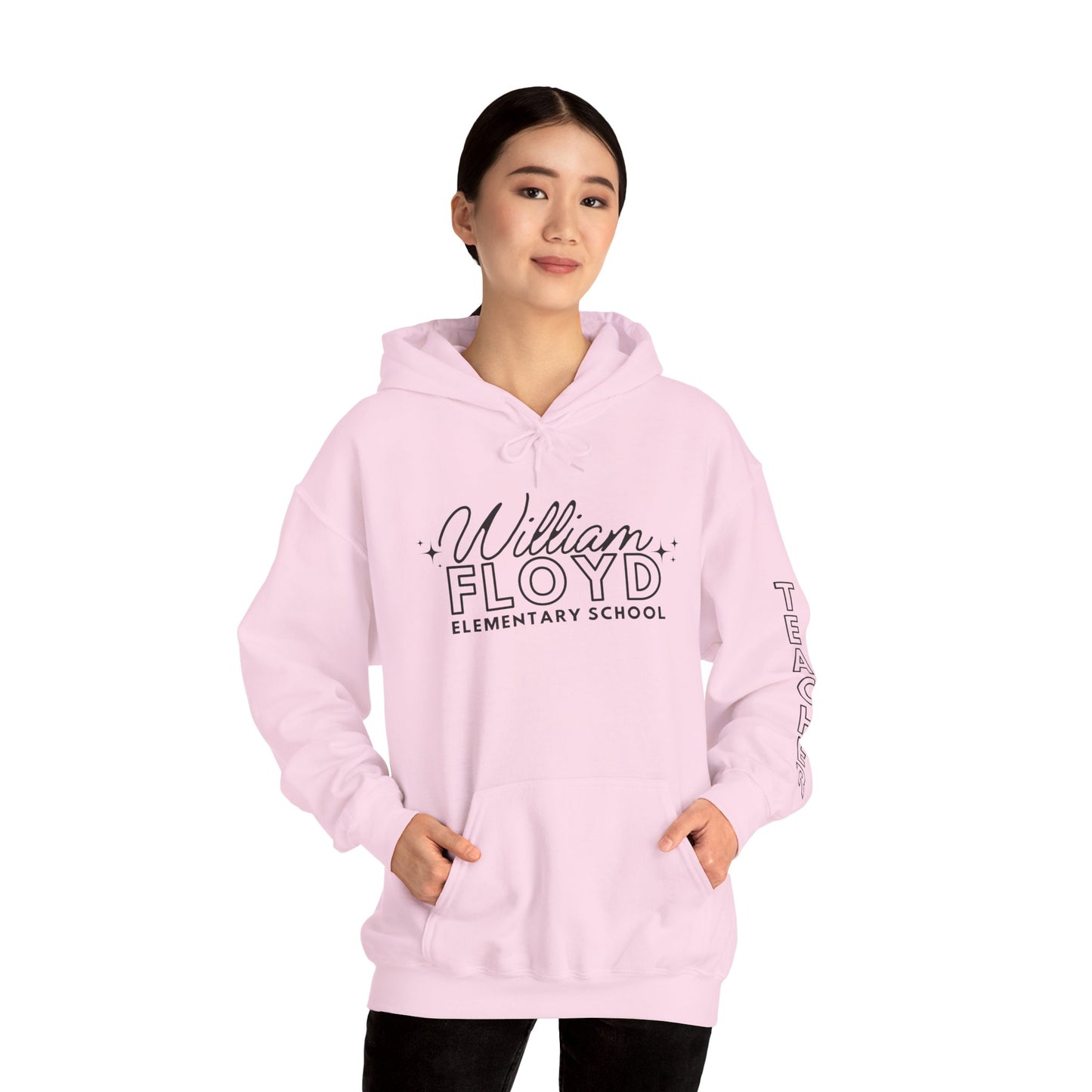 WFE Teacher Simple Design Hoodie w/ Teacher on Sleeve - Cozy Unisex Sweatshirt