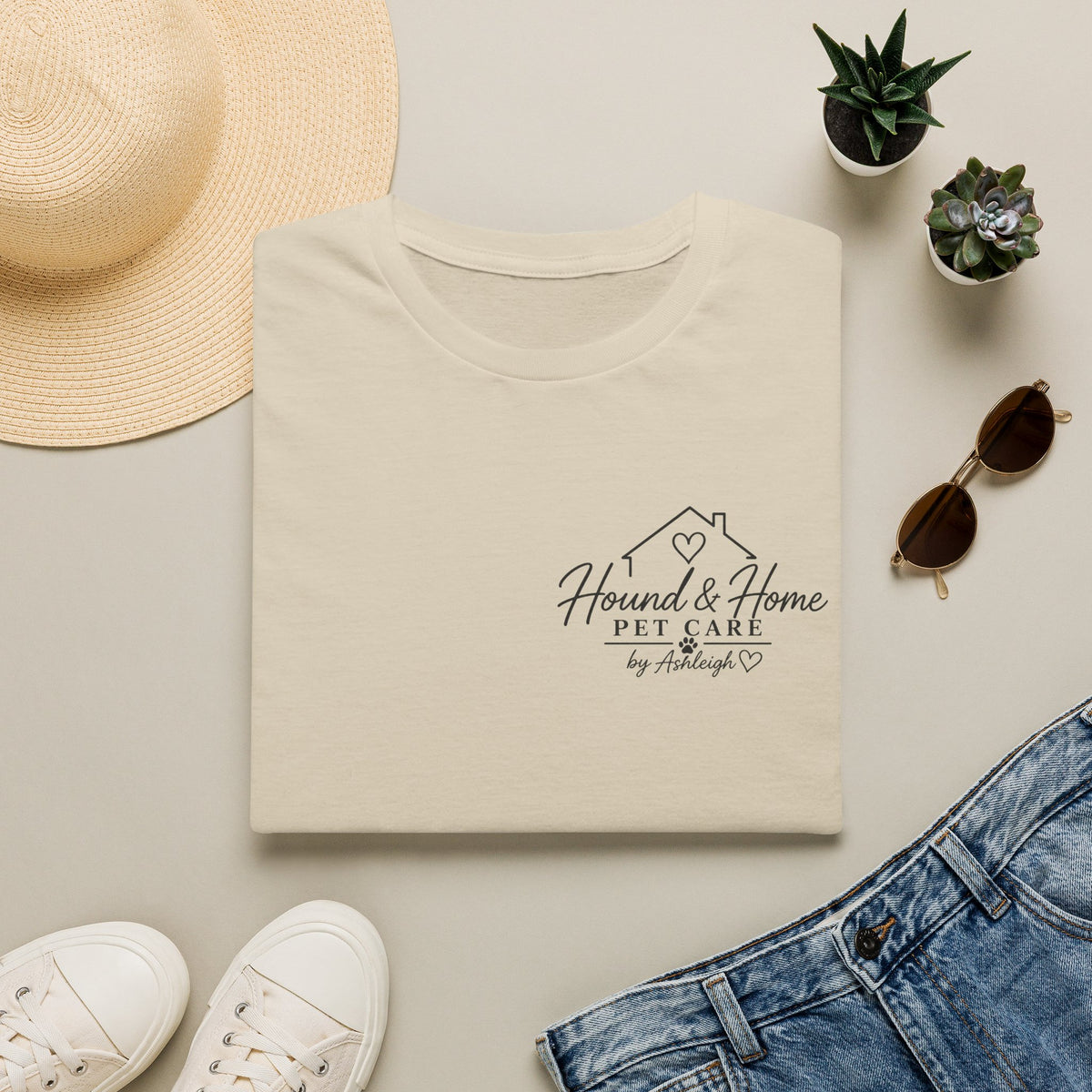 Hound & Home "Stay Pawsitive" — T-Shirt