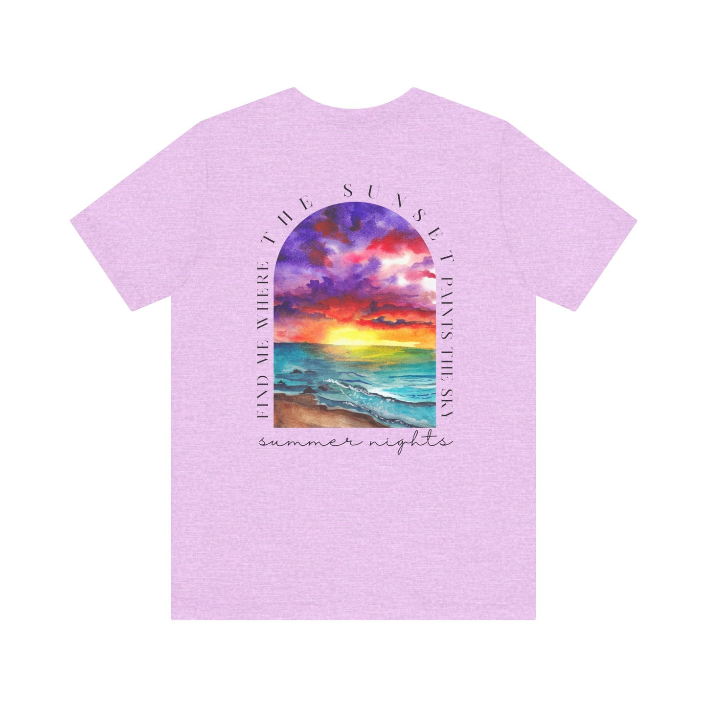Sunset Lovers Tee, Summer Vibes T-Shirt, Unisex Graphic Tee, Beach Sunset Shirt