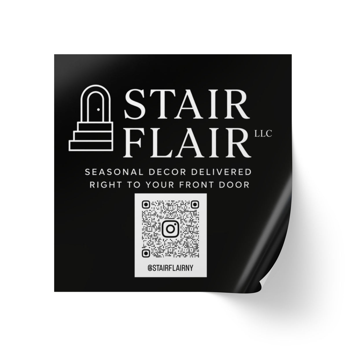 Stair Flair - Square Sticker Rolls — Personalized Branded QR Logo Labels