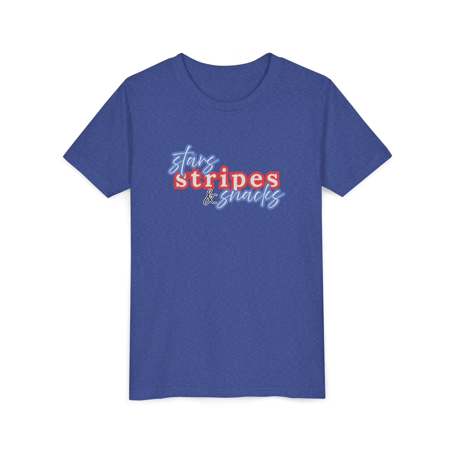 Stars, Stripes & Snacks Youth Tee for Kids, USA - Kids Short Sleeve Shirt, Holiday Mini
