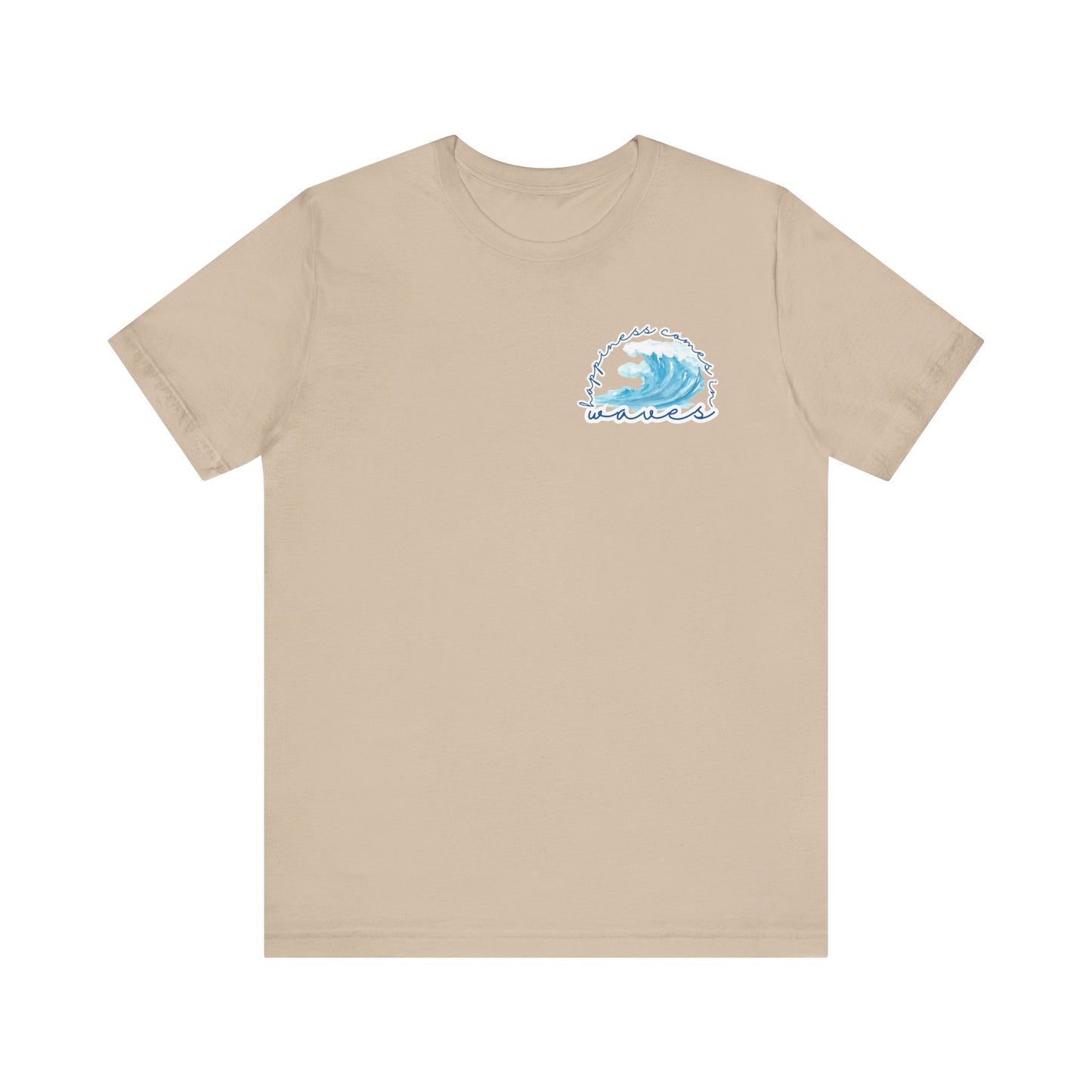 Happiness Comes in Waves -- Unisex Summer Shirt, Beachwear, Vacation Top, Summer Nights Apparel