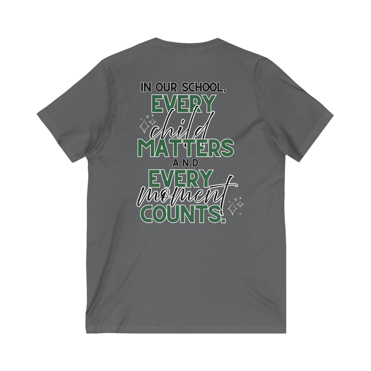 Woodhull Elementary School V-Neck Tee - Every Child Matters