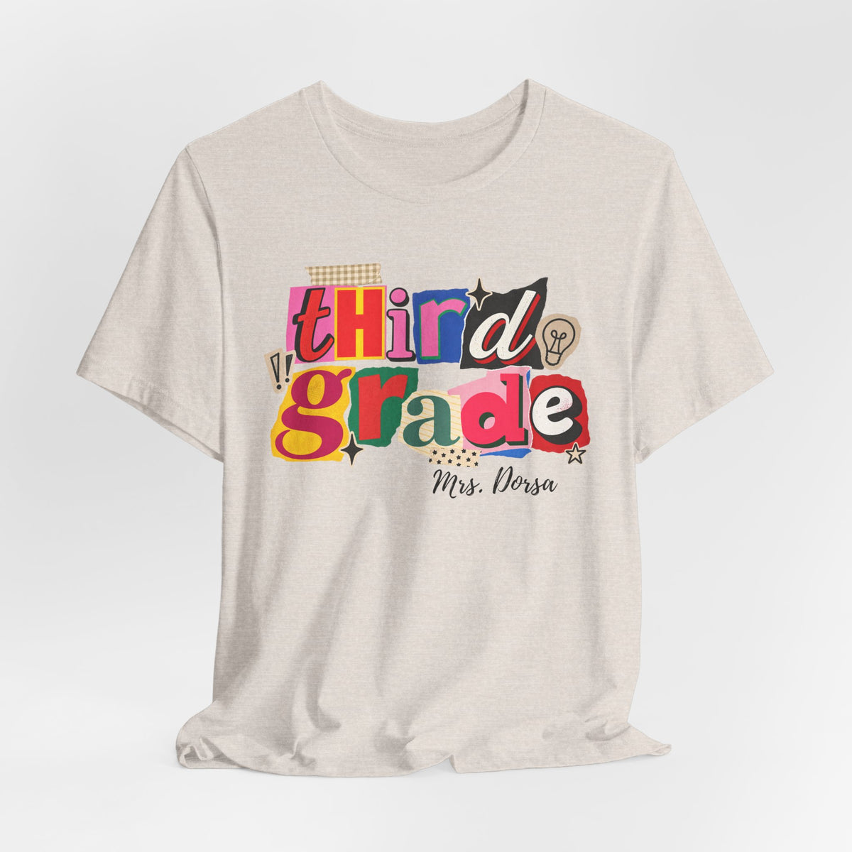 Dorsa- Third Grade Teacher T-Shirt – Personalized