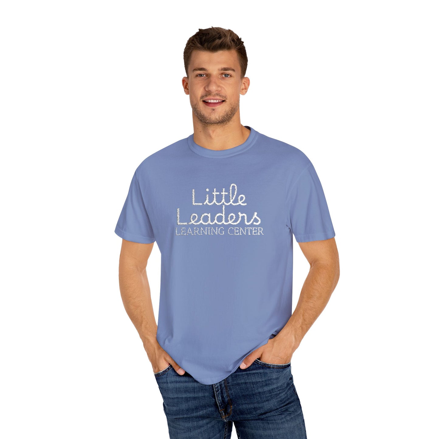 Little Leaders Full Embroidered Unisex Garment-Dyed T-Shirt