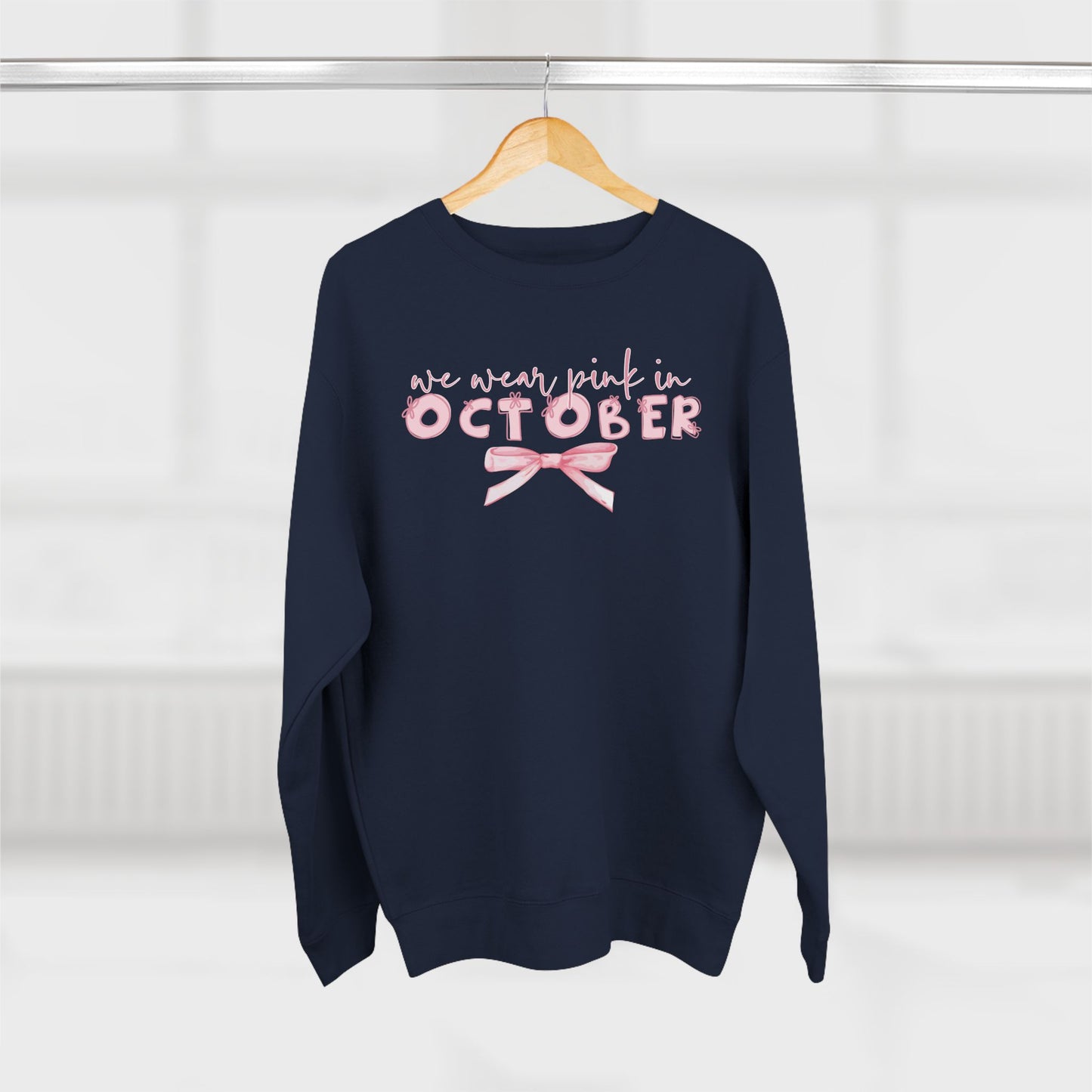 We Wear Pink in October- Awareness Unisex Crewneck Sweatshirt