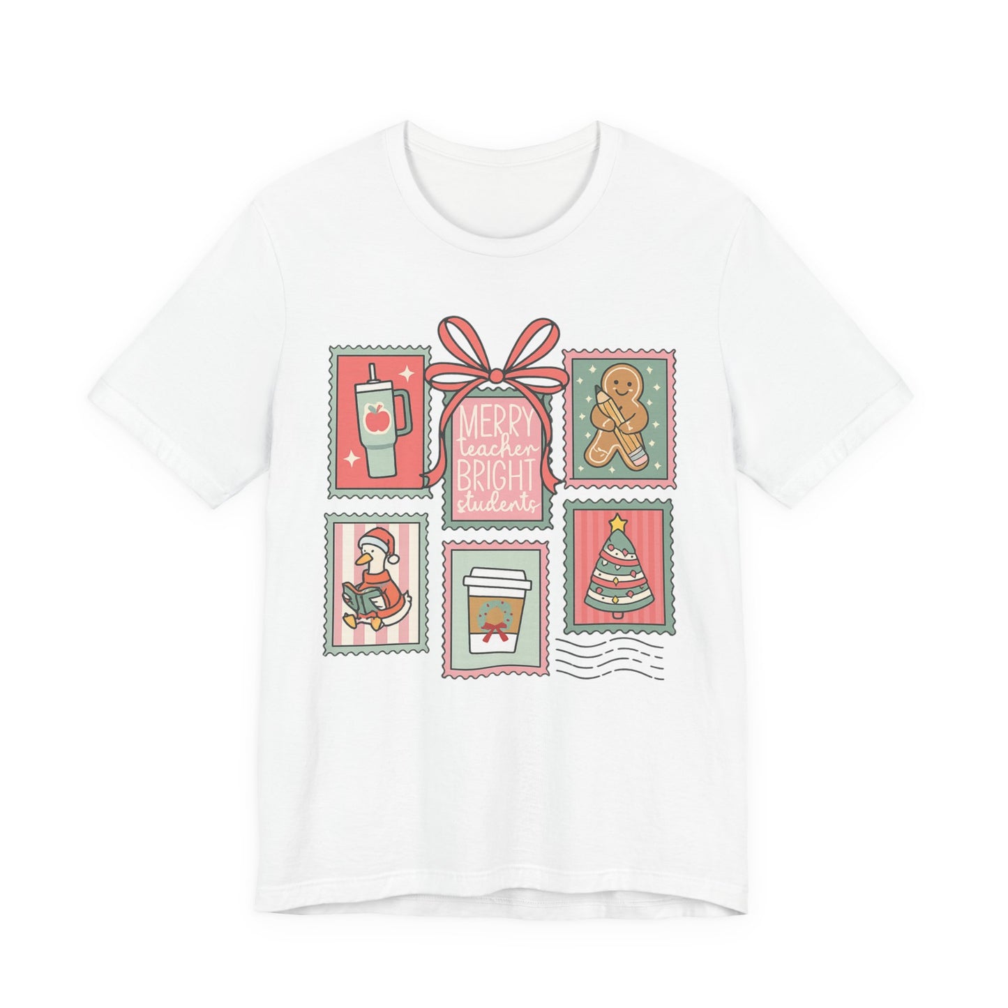 Merry Teacher, Bright Students— Christmas Unisex T‑Shirt