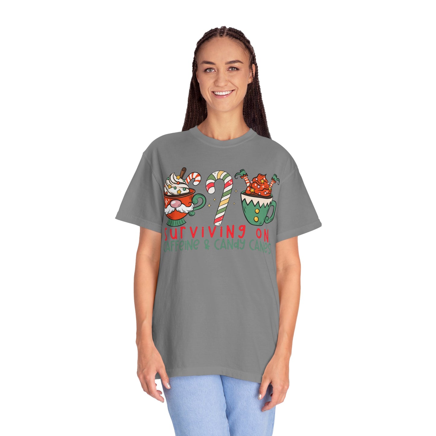 Surviving on Caffeine and Candy Canes— Christmas Tee