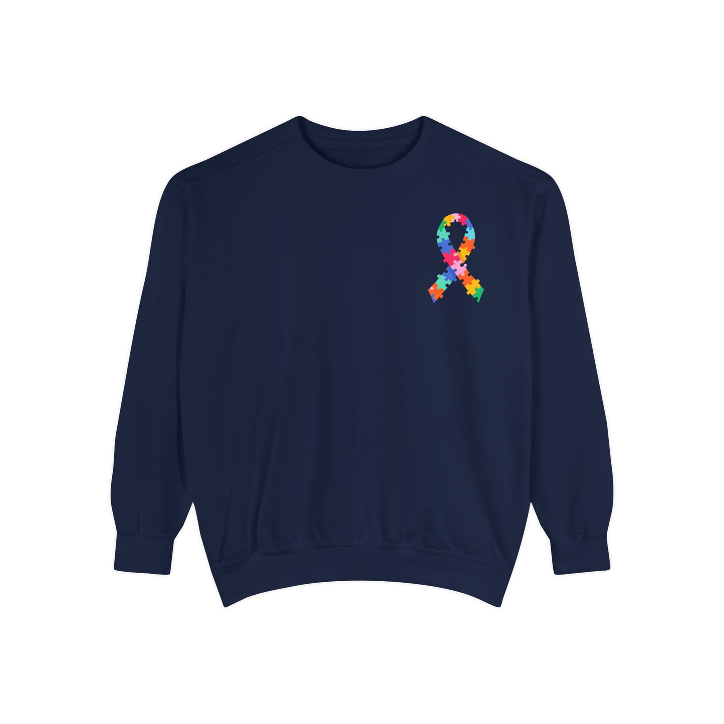 Autism Awareness Puzzle Piece & Ribbon Sweatshirt — Awareness Collection