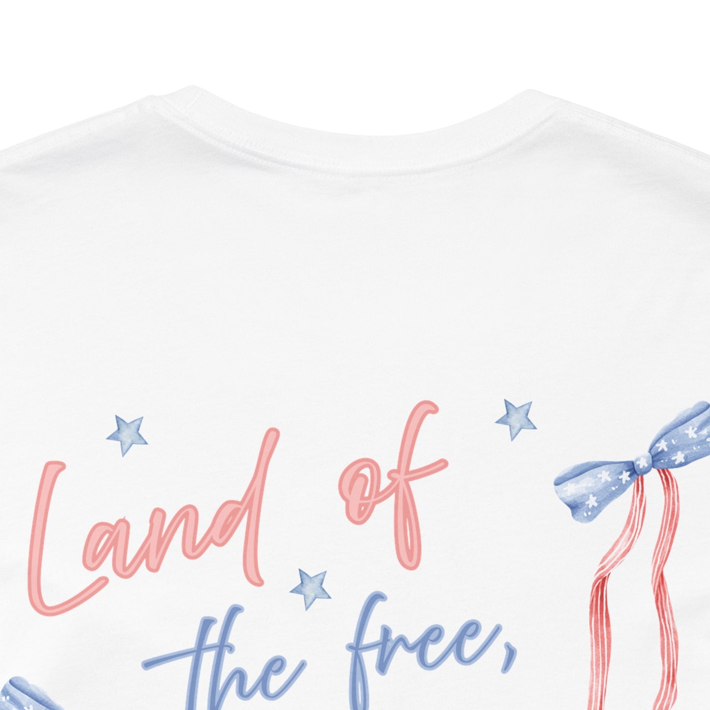 Land of the Free Tee with Bow | Perfect for all of America's Holidays