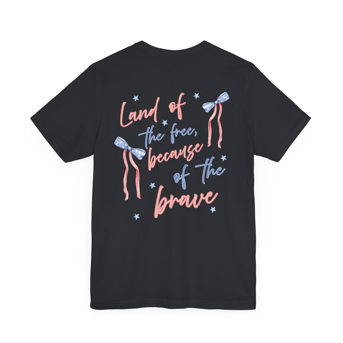 Land of the Free Tee with Bow | Perfect for all of America's Holidays