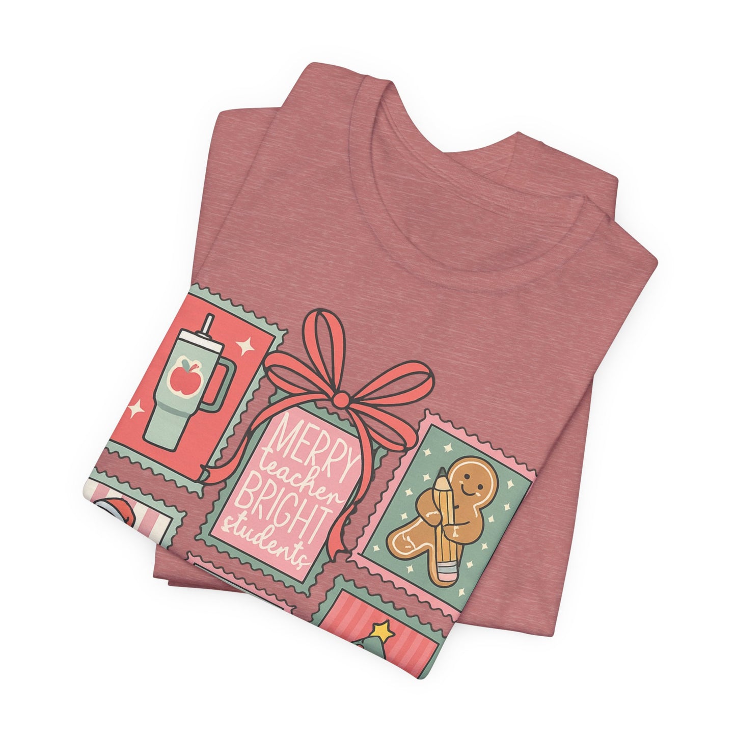 Merry Teacher, Bright Students— Christmas Unisex T‑Shirt