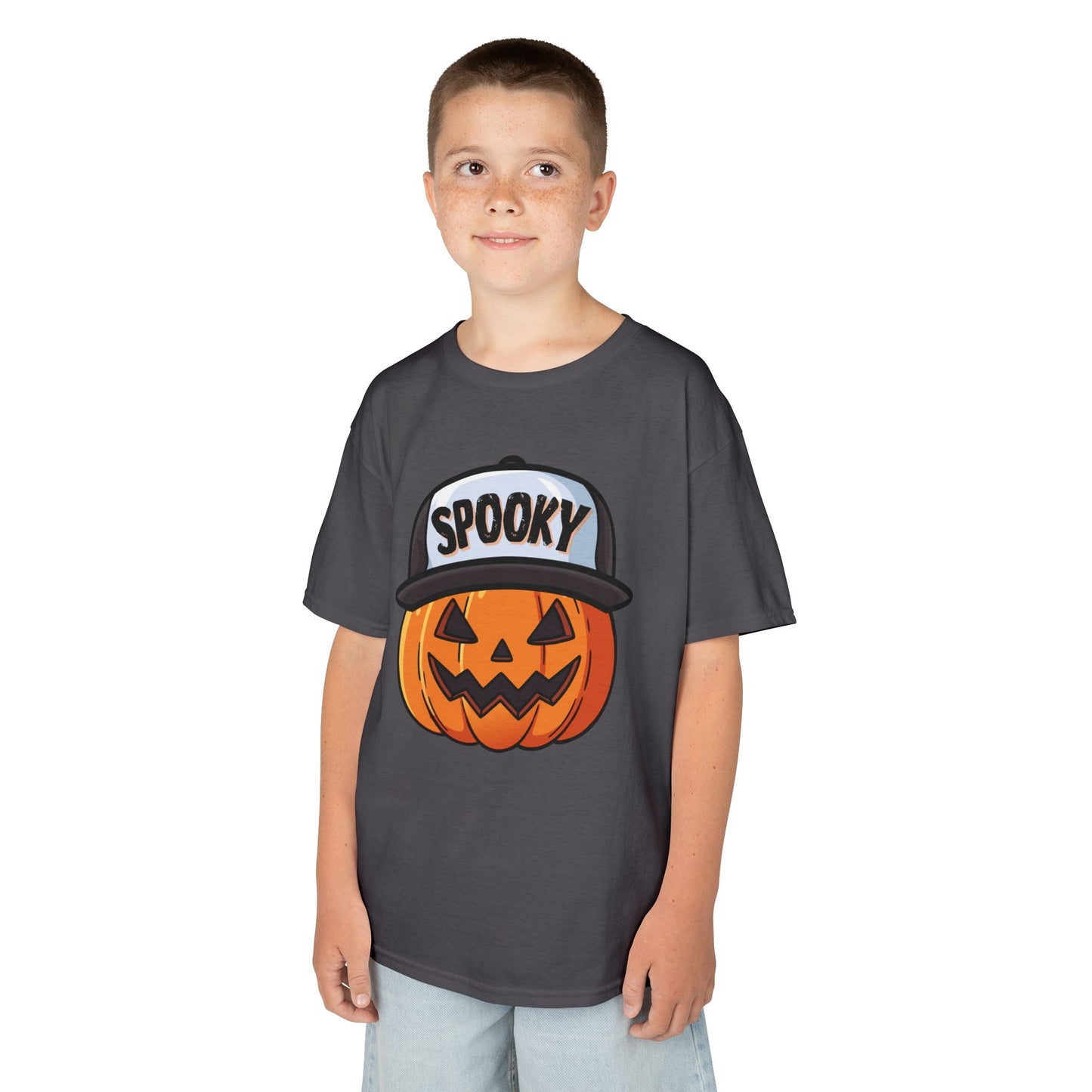 Spooky Pumpkin w/ Hat | Halloween | Kids Cotton™ Tee