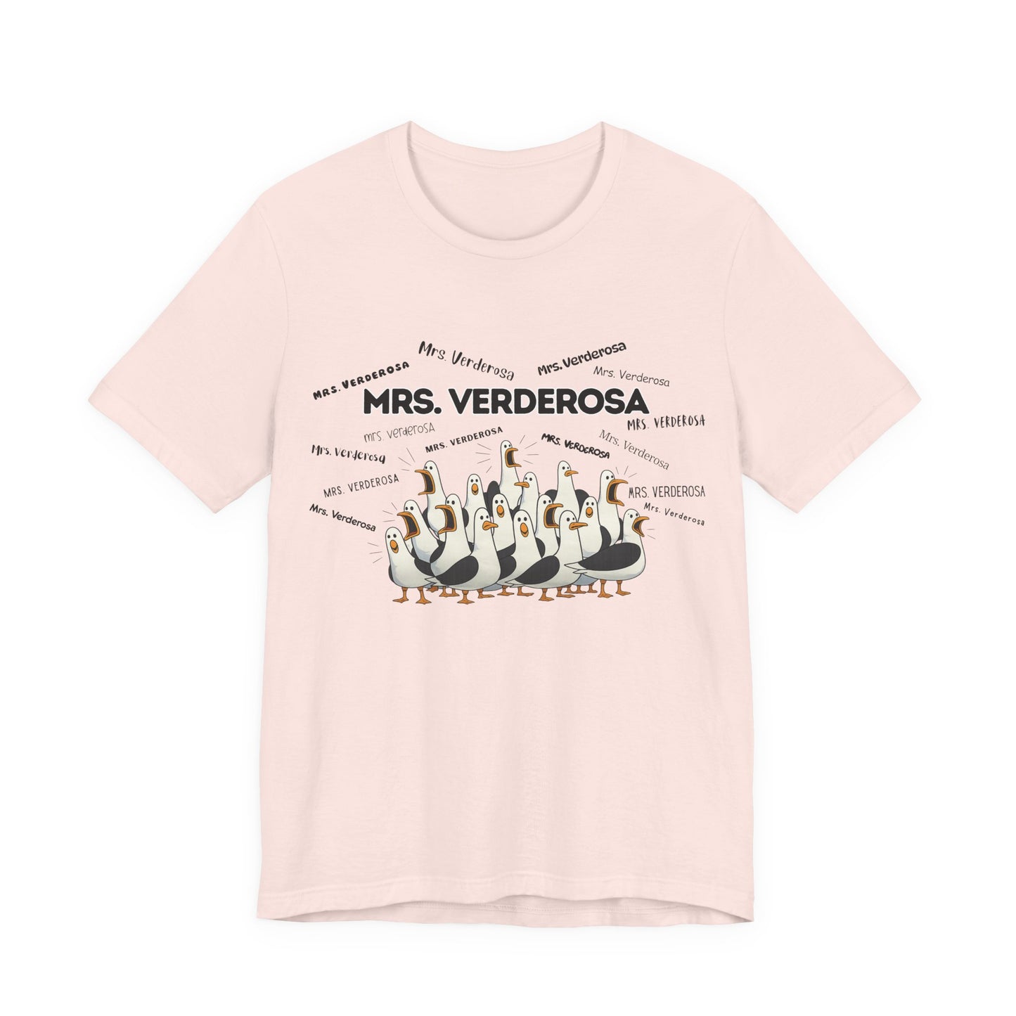 Mrs. Verderosa Penguin Choir T-Shirt — Funny Teacher Personalized Tee