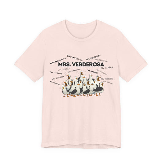 Mrs. Verderosa Penguin Choir T-Shirt — Funny Teacher Personalized Tee