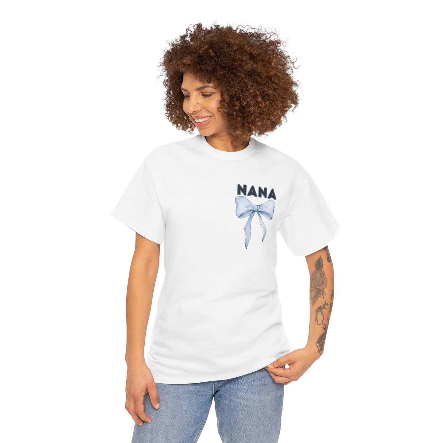 Nana Blue Bow Unisex Heavy Cotton Tee - Simply the Best