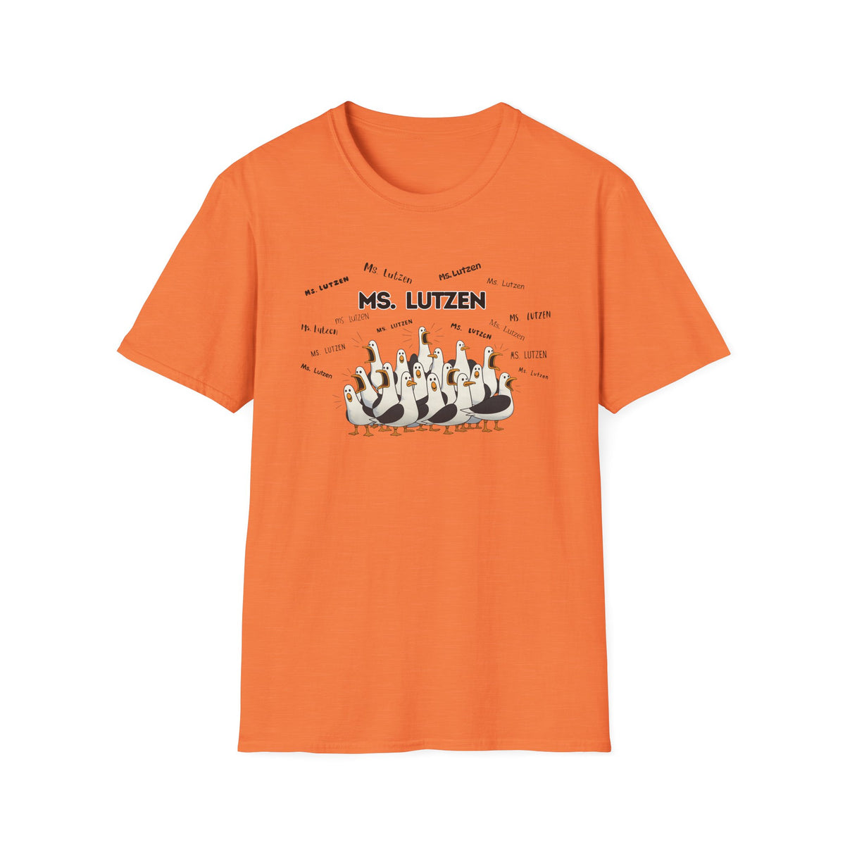 Ms. Lutzen- Seagull Crew Graphic T-Shirt — Personalized