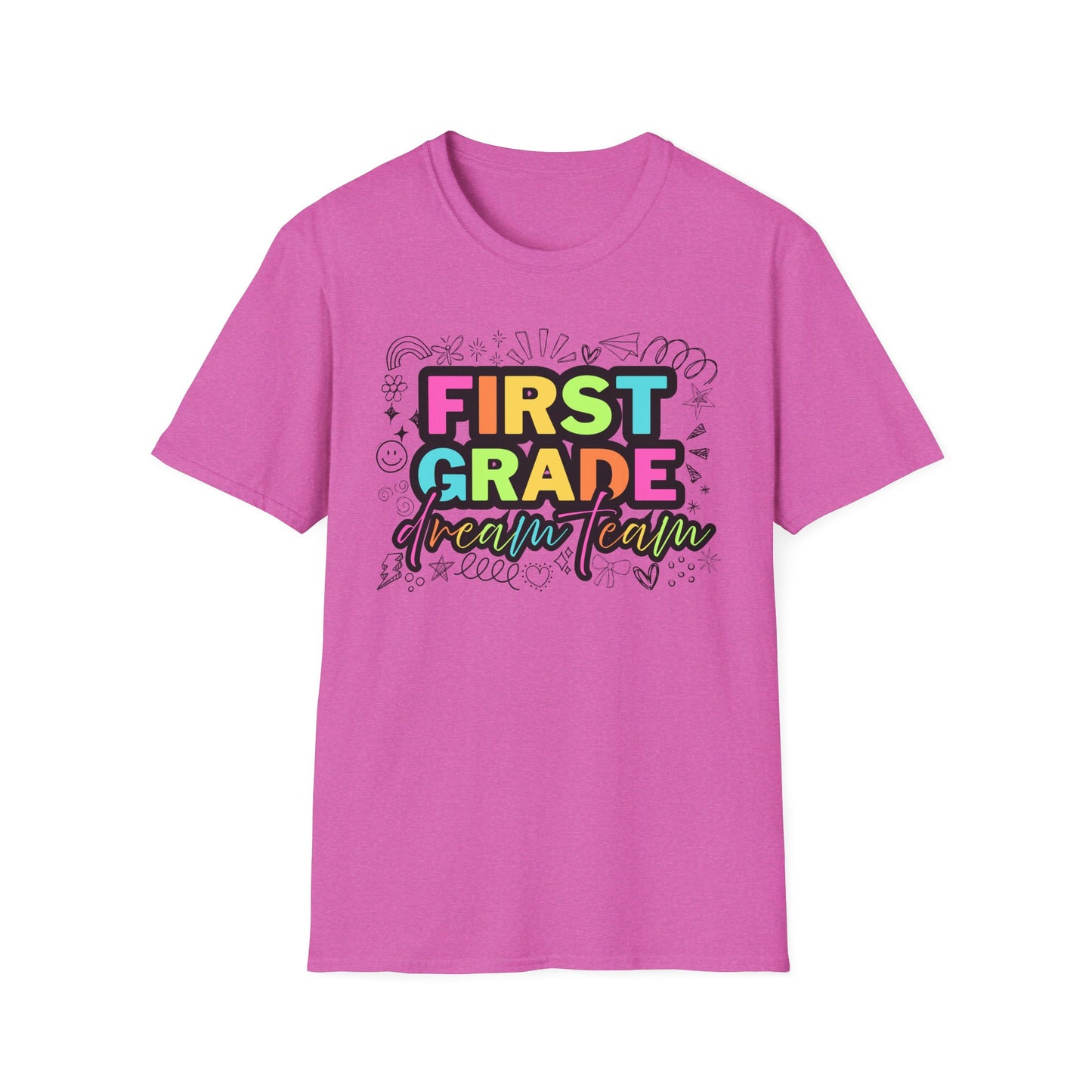 Dream Team- 1st Grade- Unisex Softstyle T-Shirt- Teacher Life