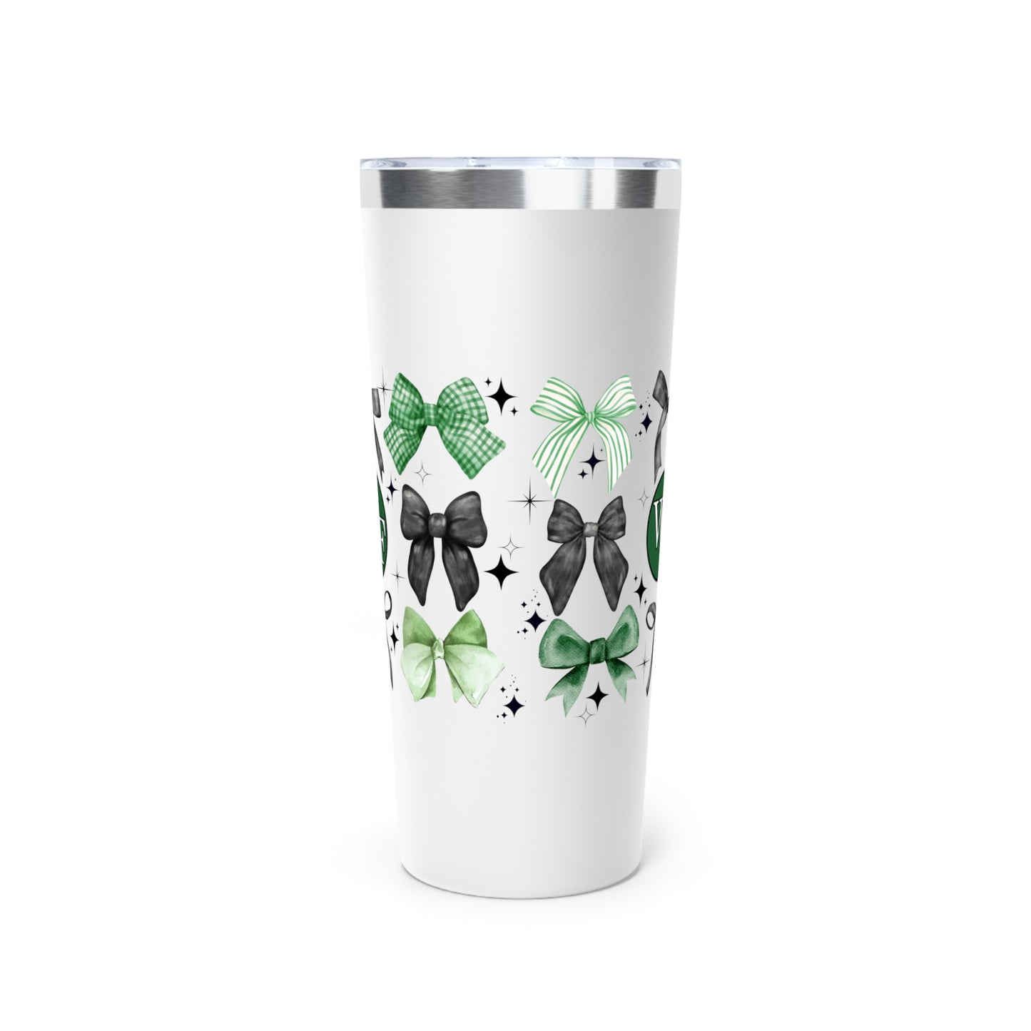 22oz Copper Vacuum Insulated Tumbler with WF Logo and Bows