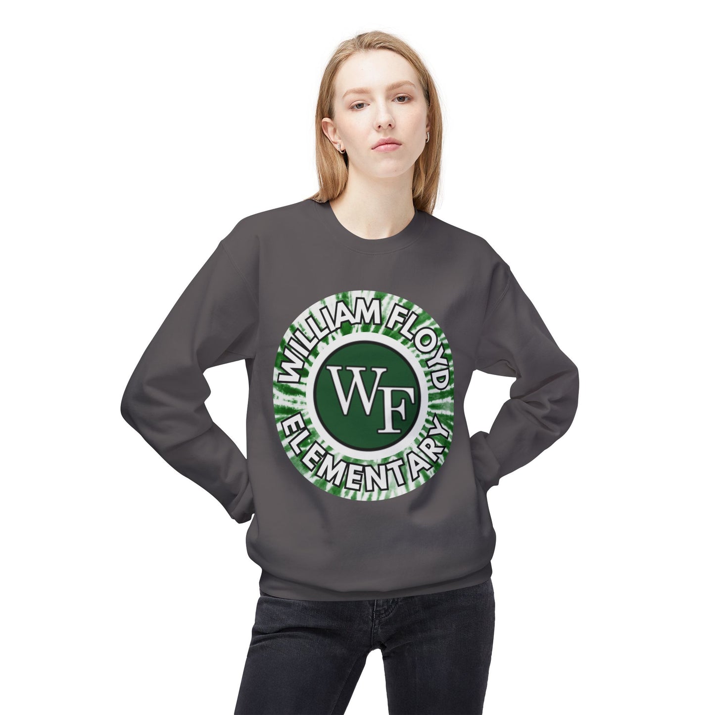 WFE Tie Dye Logo- Fleece Crewneck Sweatshirt